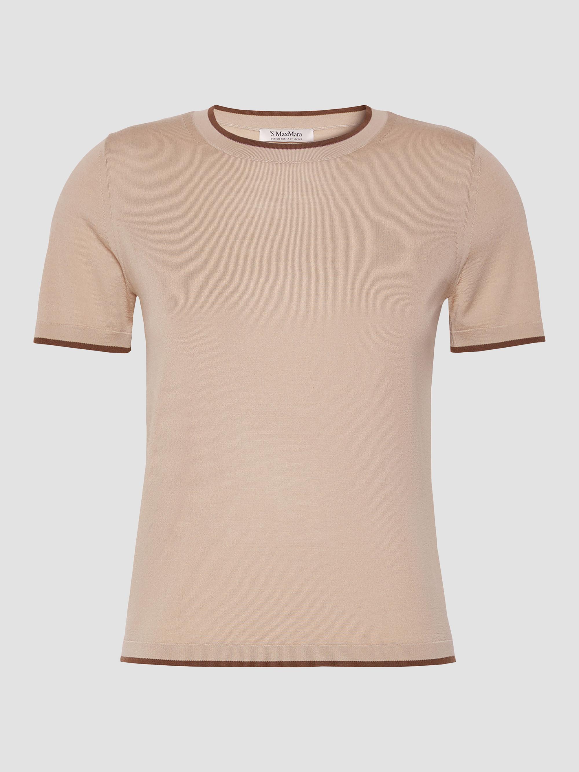 Max Mara Women's Short Sleeved Woollen Yarn Jumper - Beige | Thumbnail 6