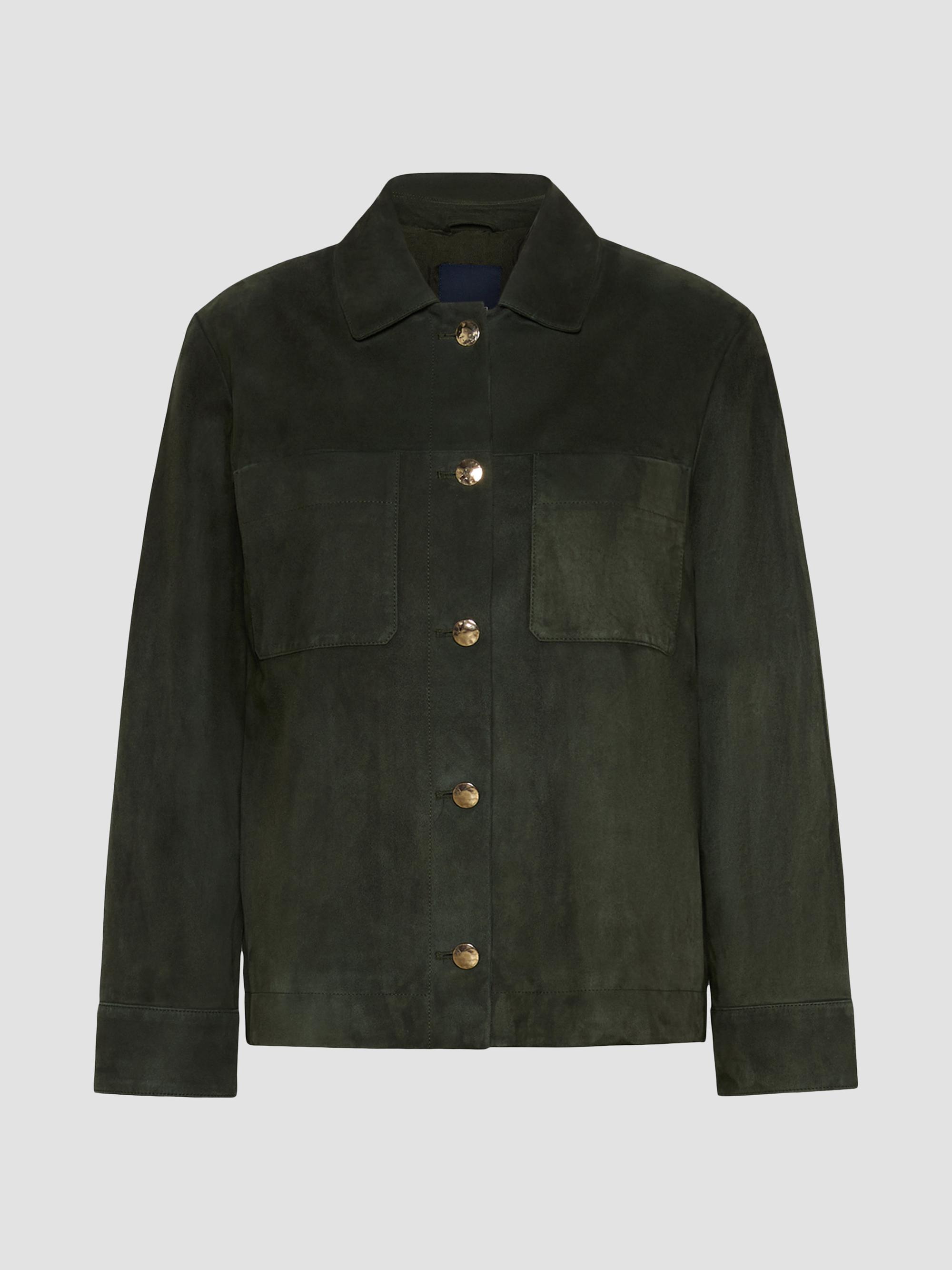 Max Mara Women's Suede Shirt Jacket - Green | Thumbnail 7