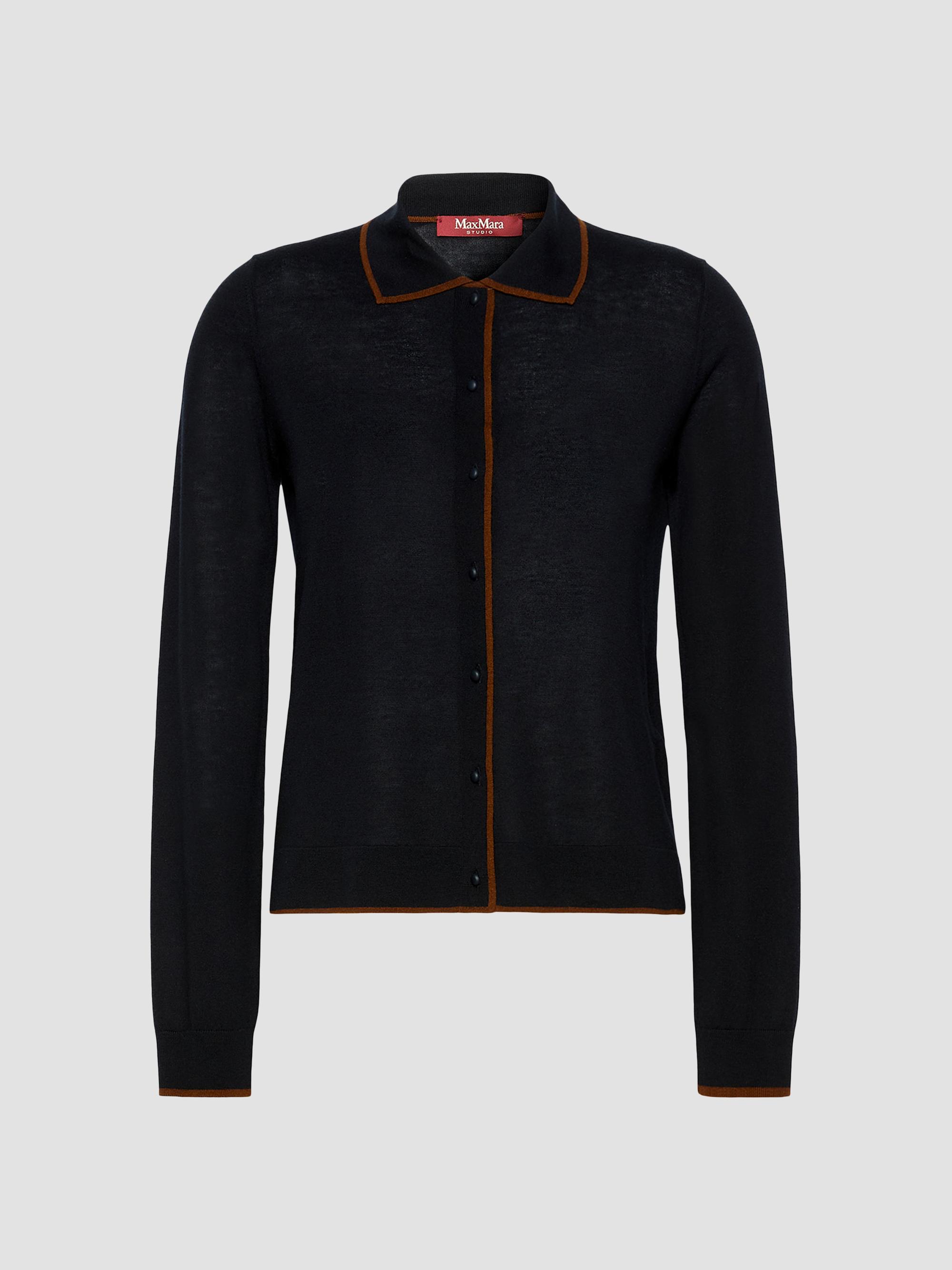 Max Mara Women's Wool and Silk Yarn Cardigan - Navy | Thumbnail 7