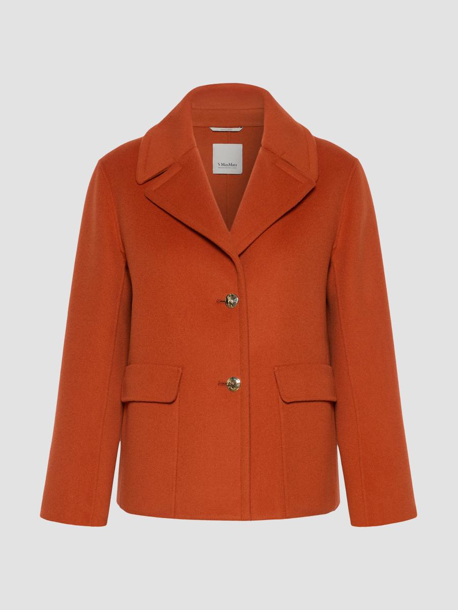 Max Mara Women's Drap Wool Single Breasted Jacket In Orange