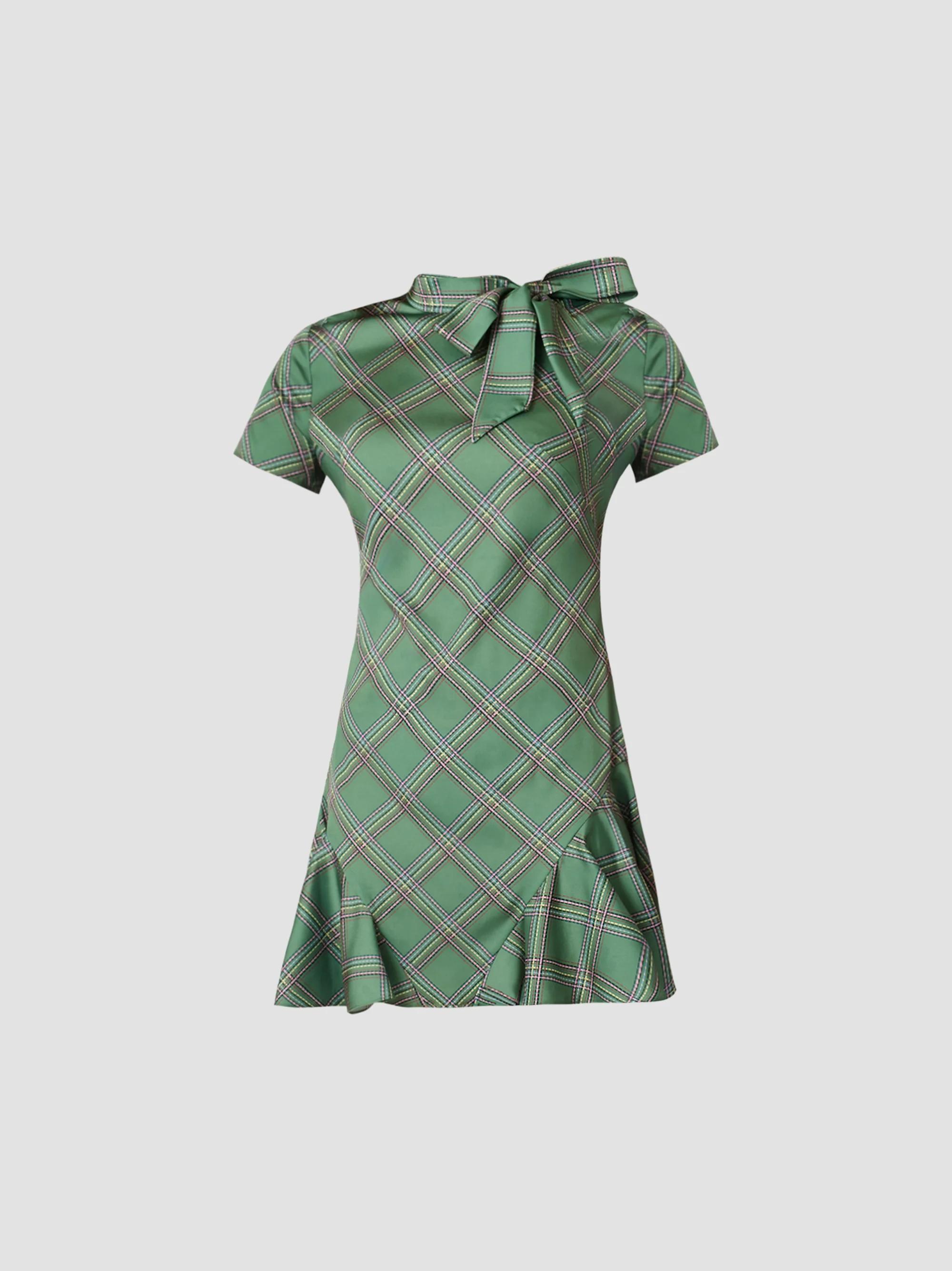 saks fifth avenue green dress Women's Designer Mini Dresses Guest dresses