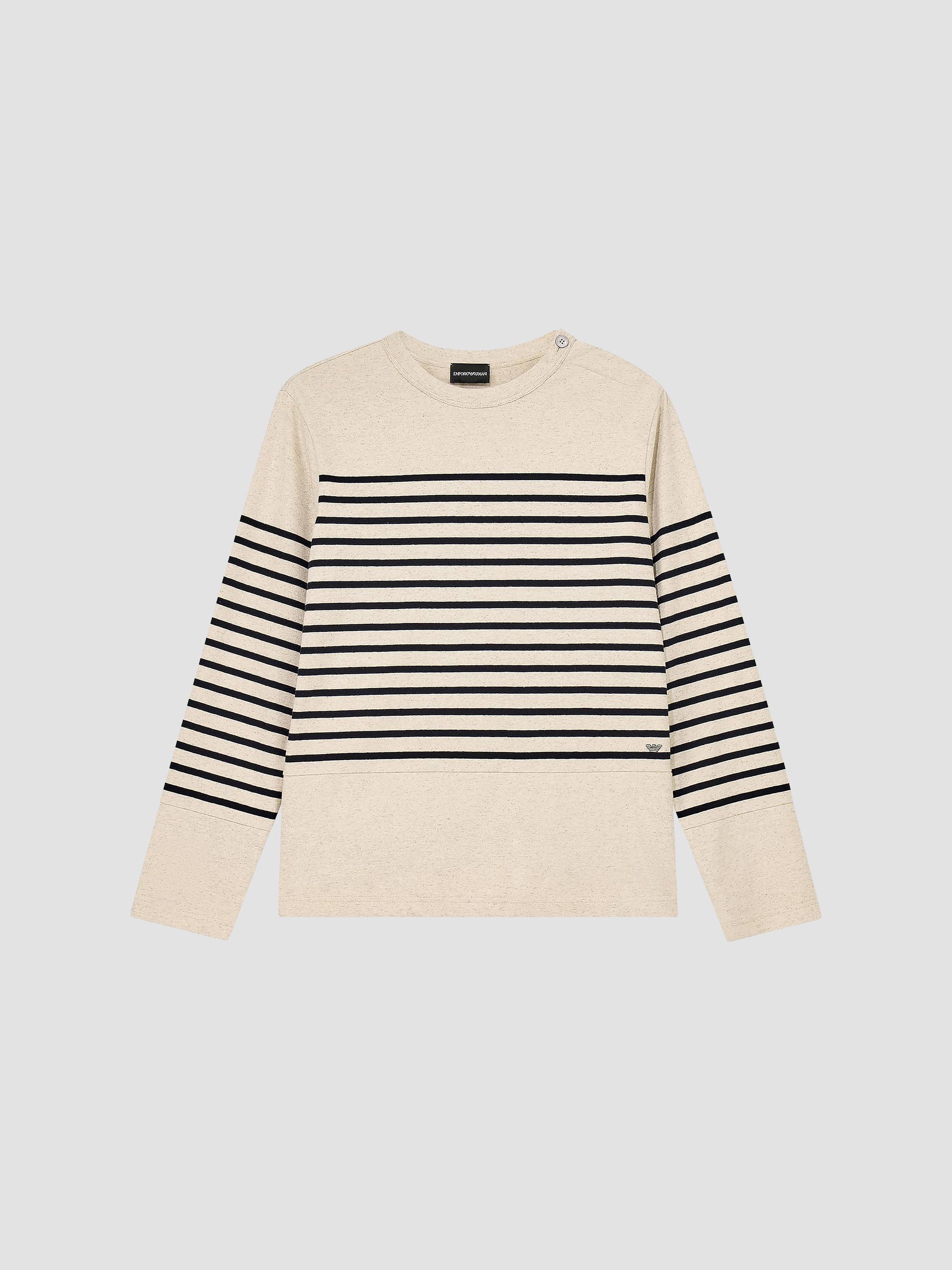 Emporio Armani Jagged Edge Short Sleeve Knit Sweater | Saks Fifth