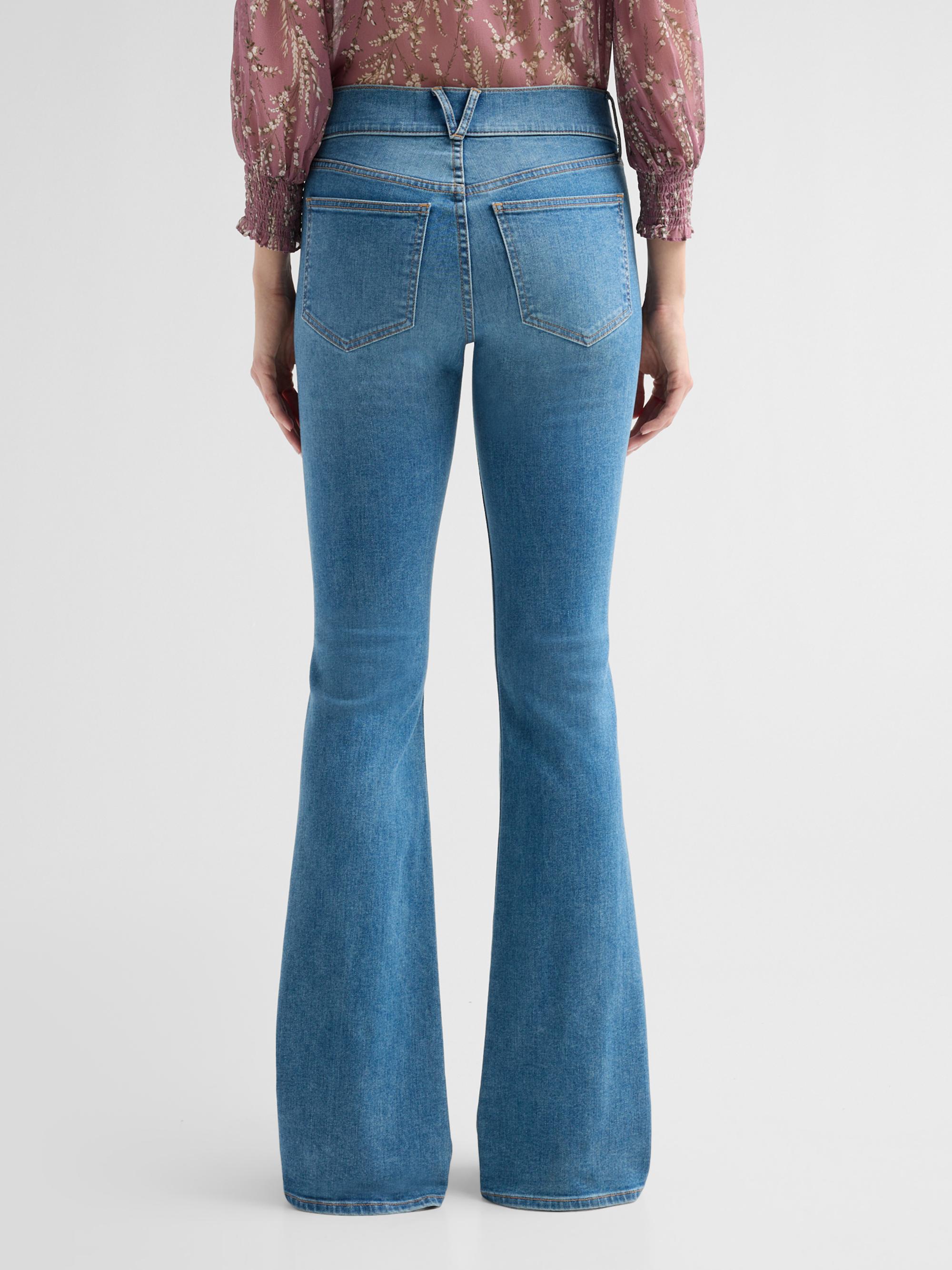 Veronica Beard Women's Beverly Mid-Rise Skinny Flare Jeans - Bandit Dust | Thumbnail 3