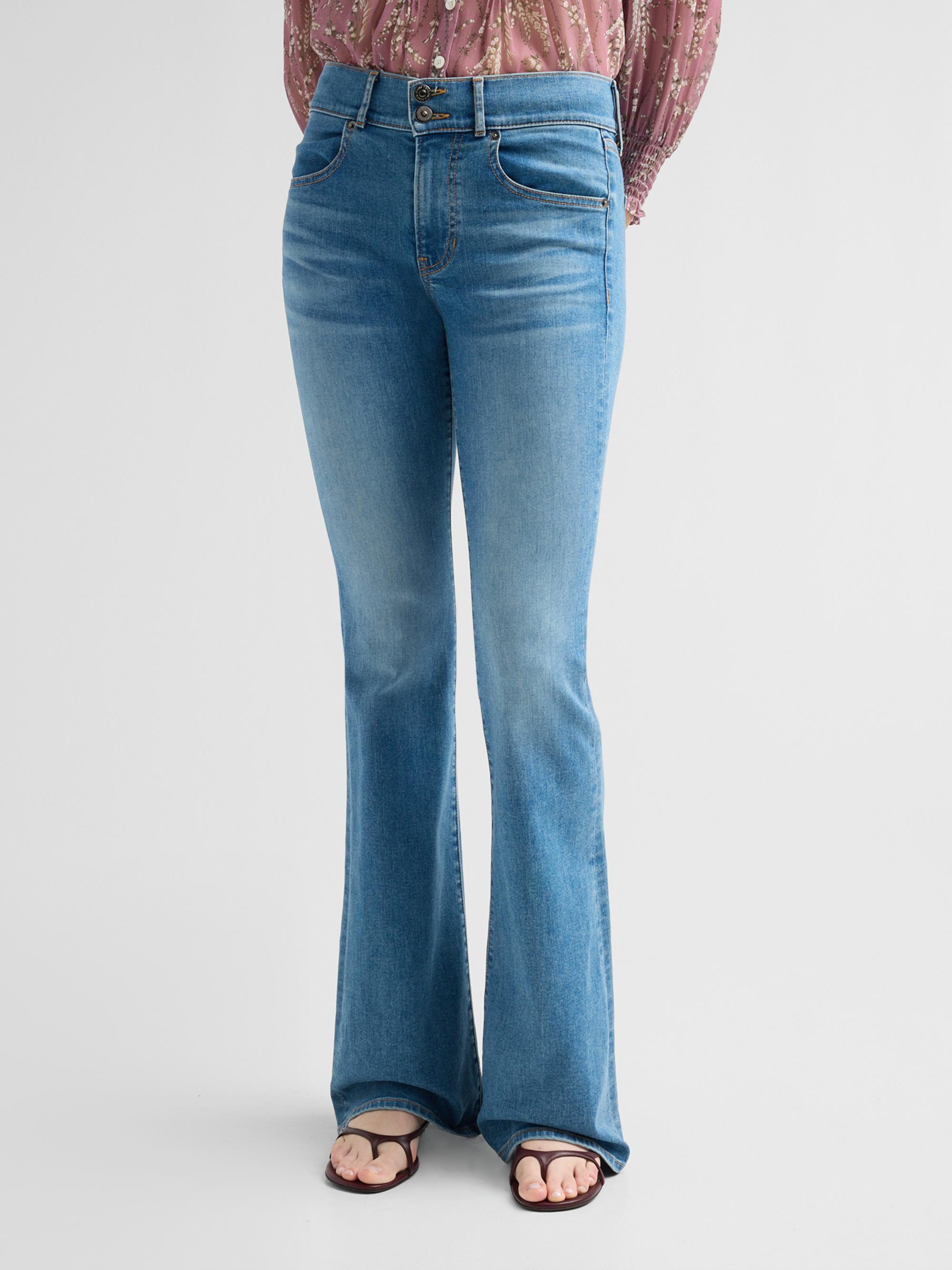 Veronica Beard Women's Beverly Mid-Rise Skinny Flare Jeans - Bandit Dust | Thumbnail 4