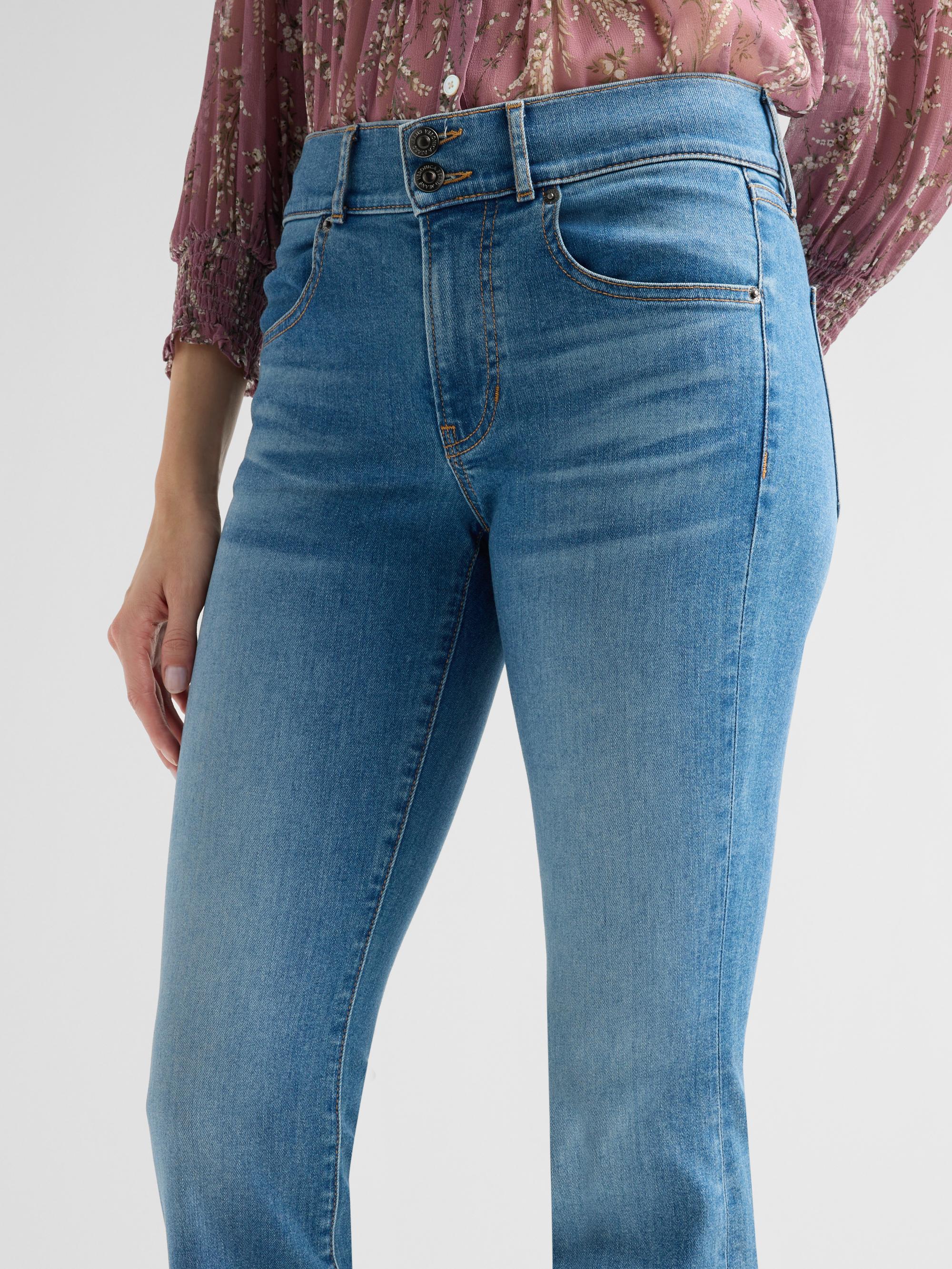 Veronica Beard Women's Beverly Mid-Rise Skinny Flare Jeans - Bandit Dust | Thumbnail 5