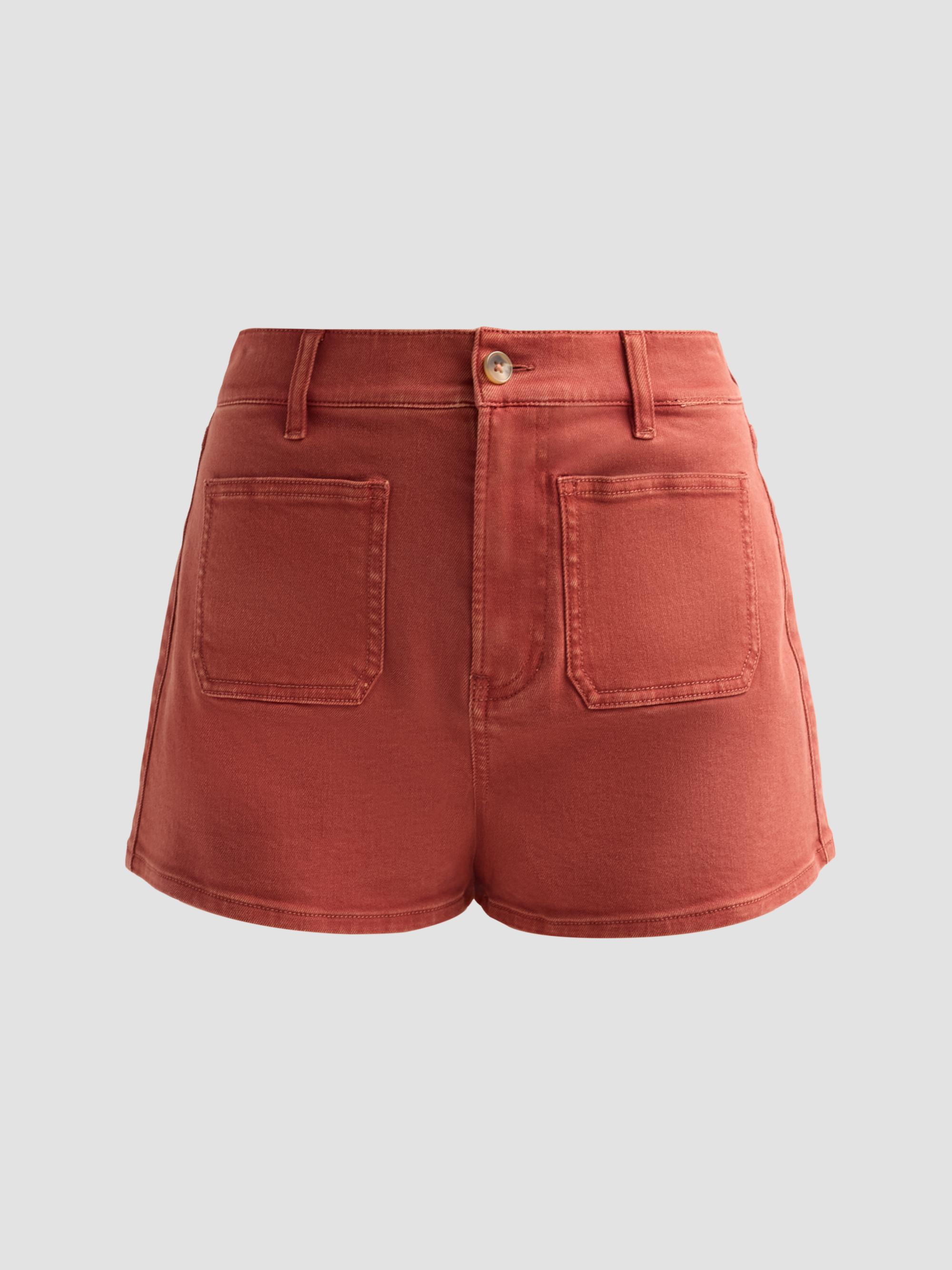 Veronica Beard Women's Elijah High-Rise Denim Shorts - Rust - Size 29