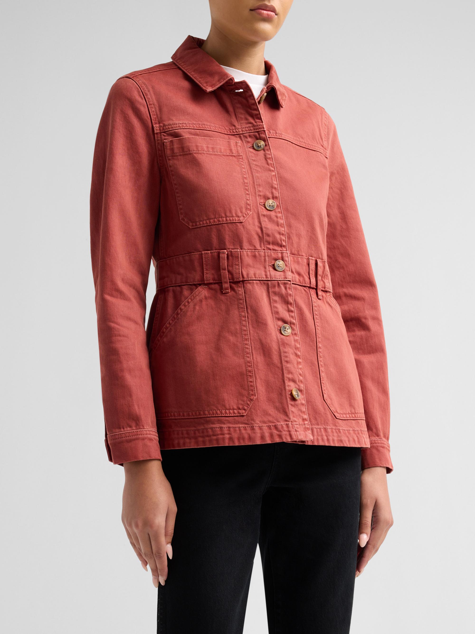 Veronica Beard Women's Anzu Cotton Jacket - Rust | Thumbnail 4