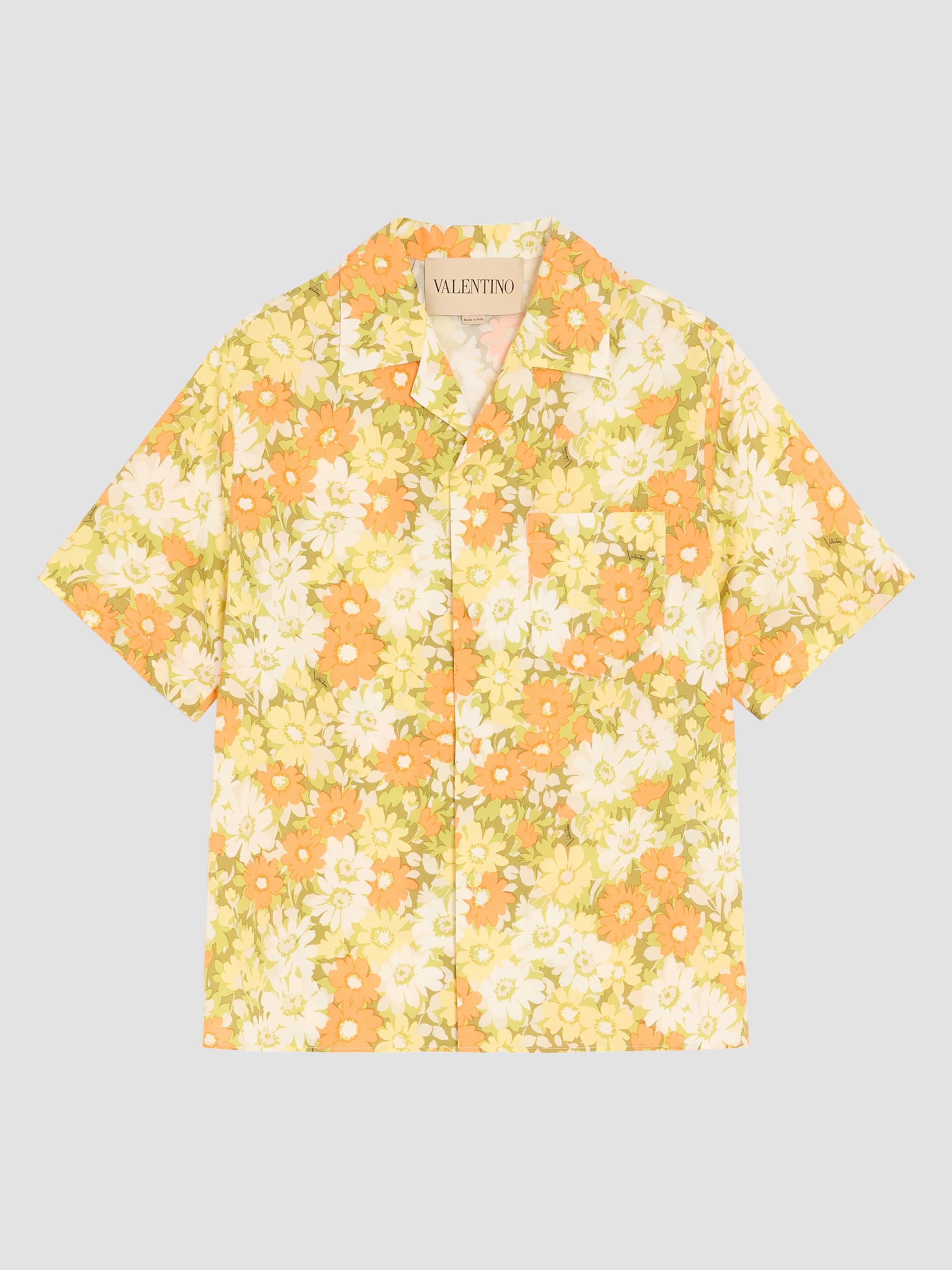 Valentino Garavani Cotton Popeline Bowling Shirt with Toute La V