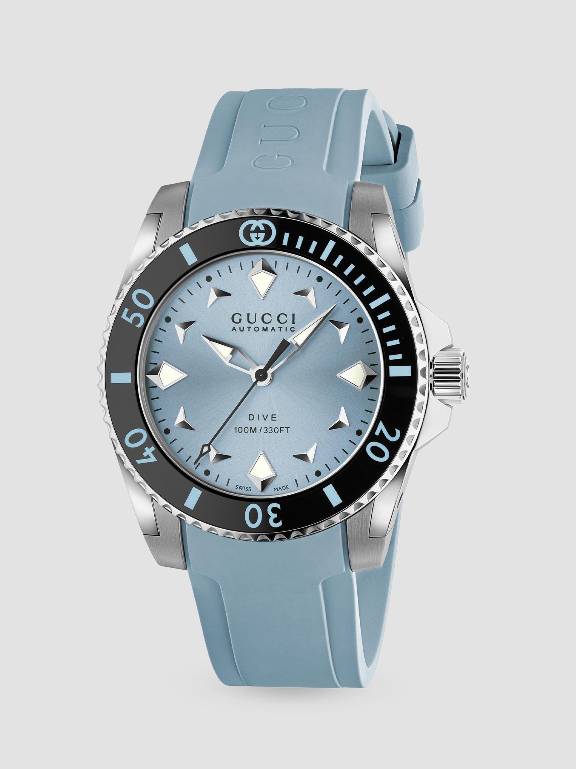 時計 GUCCI DIVE Gucci Gucci Dive Stainless Steel, Ceramic & Rubber Strap Watch