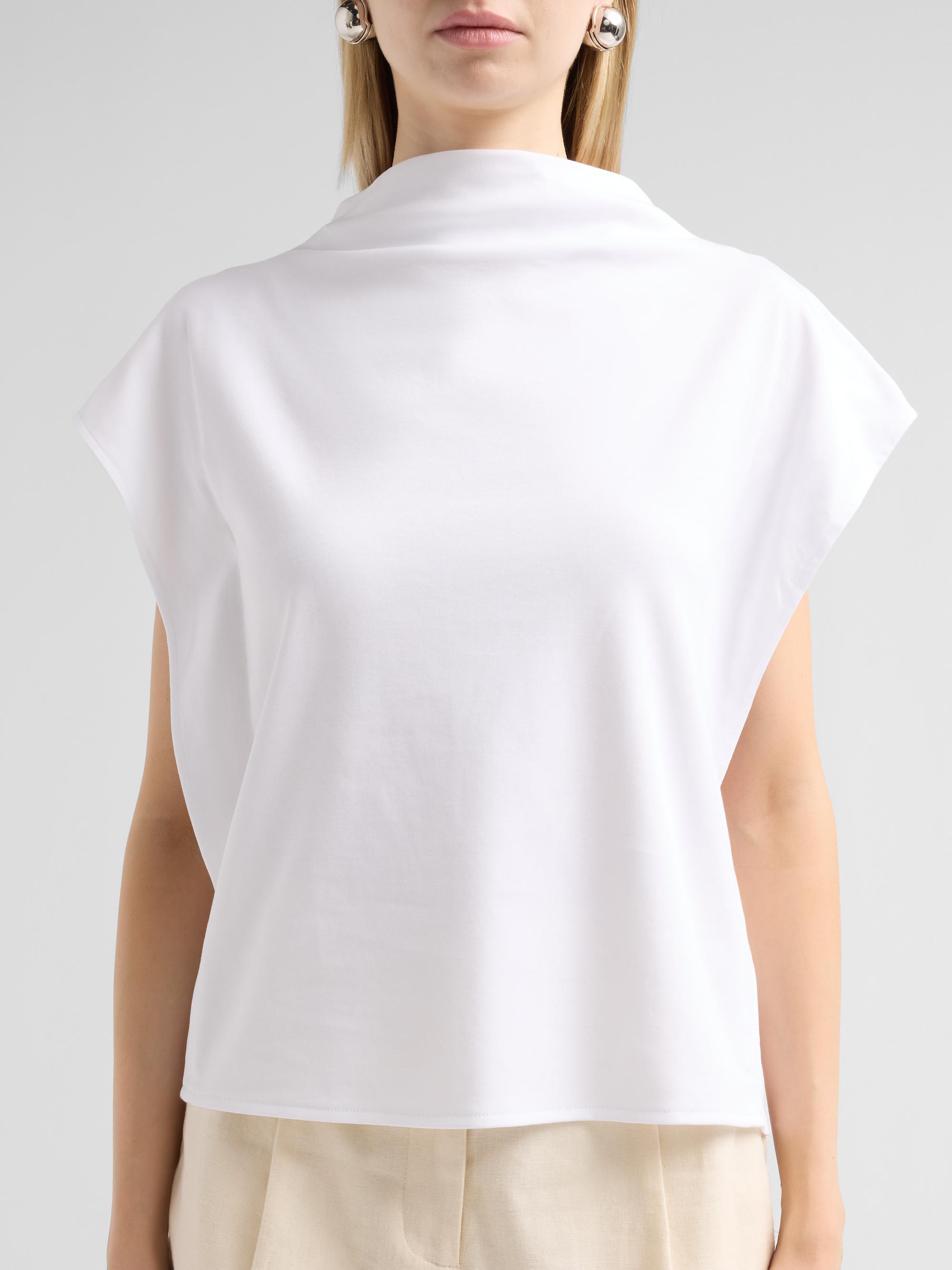 Tanya Taylor Women's Adrien Draped Top - Optic White | Thumbnail 5