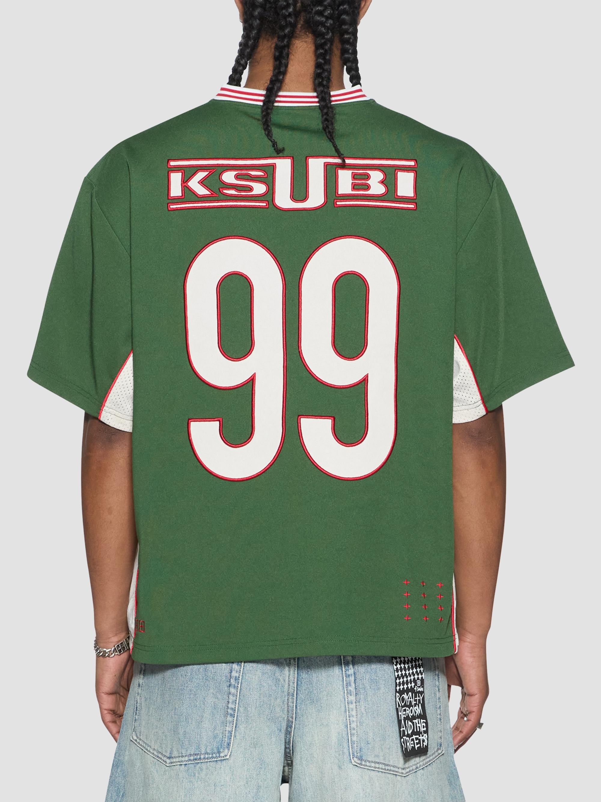 Ksubi Men's Jersey-Printed V-Neck T-Shirt - Green | Thumbnail 3