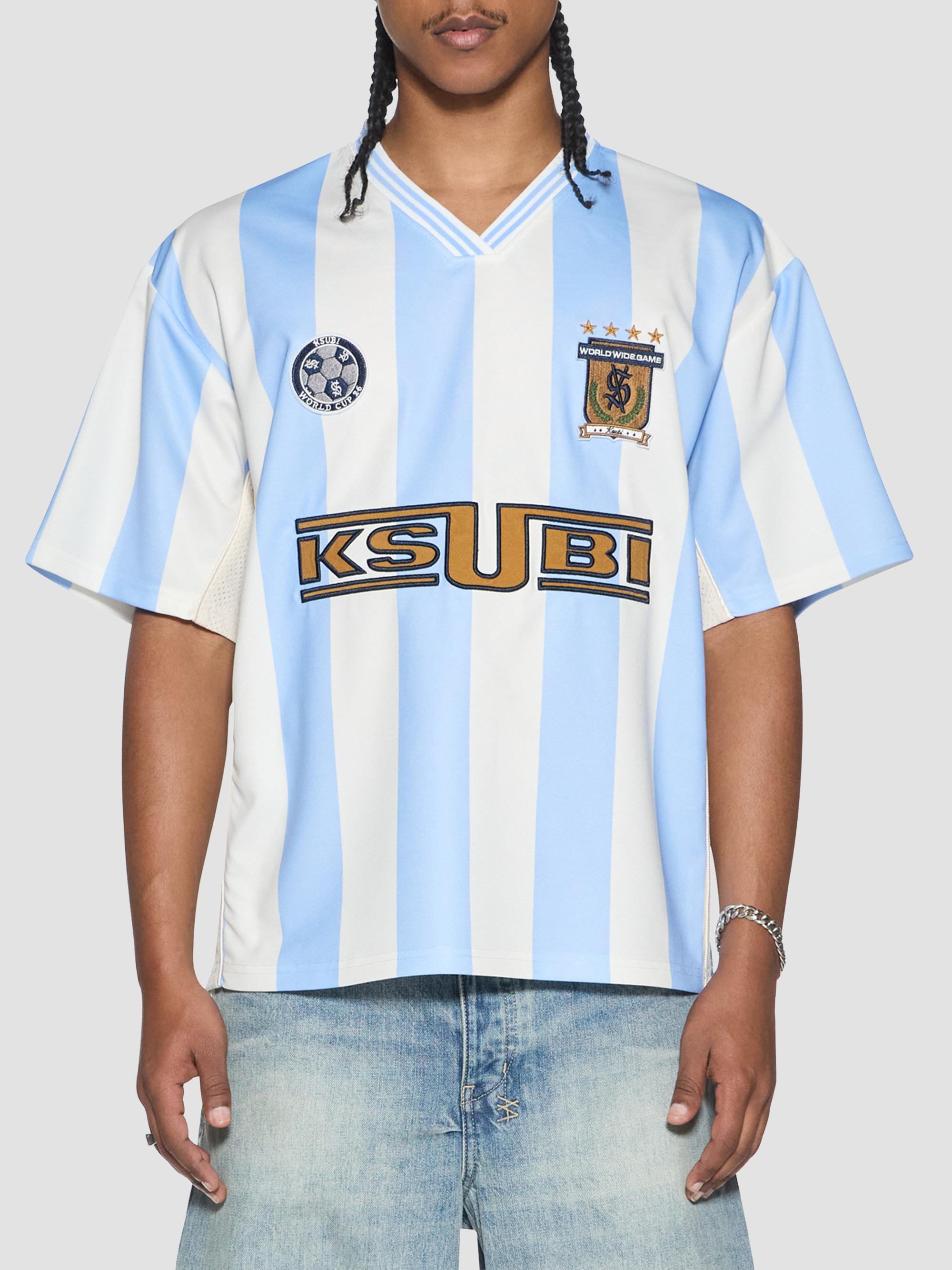 Ksubi Men's Offside Short-Sleeve Jersey - Skyblue
