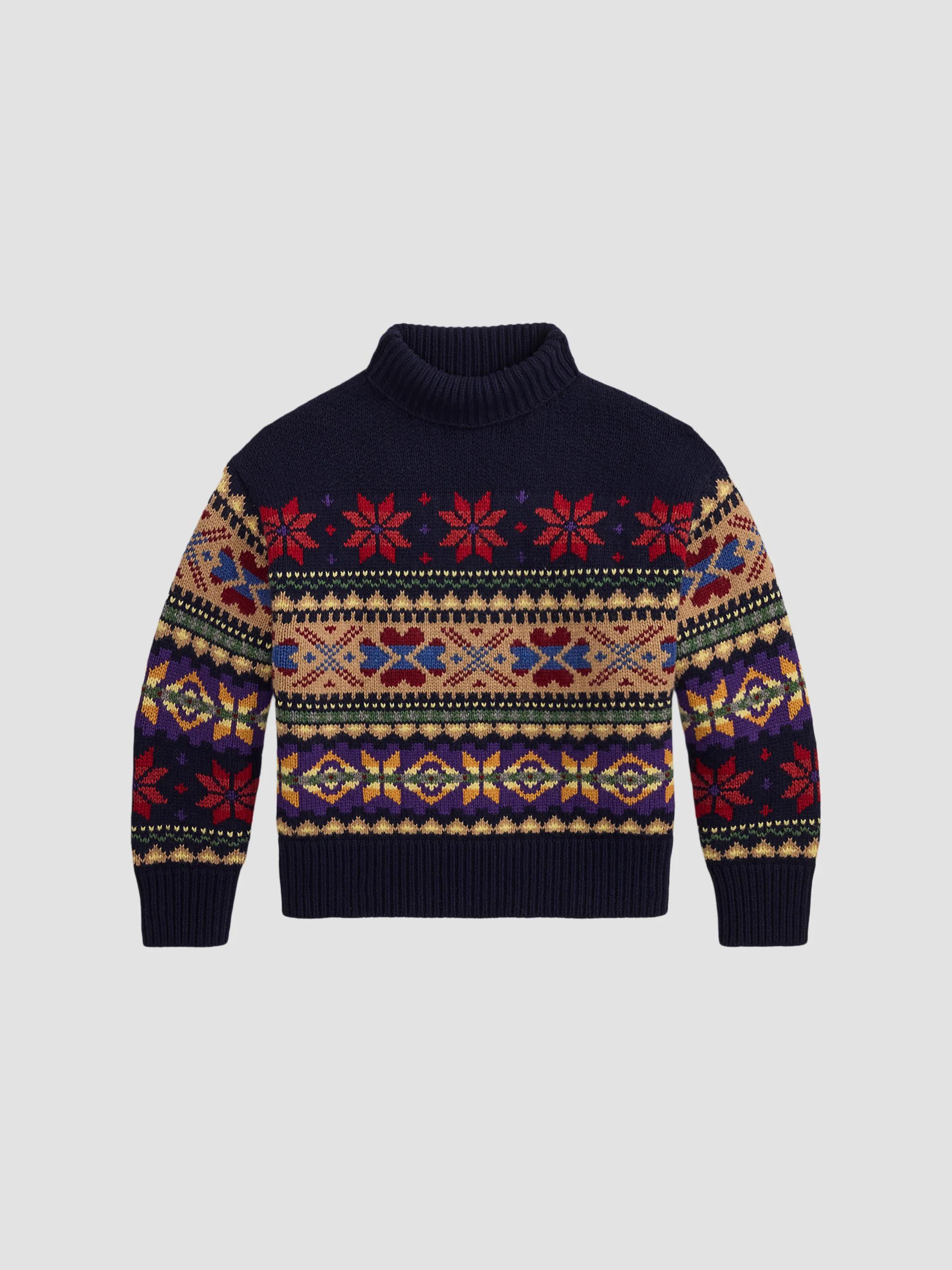 Polo Ralph Lauren Geo-Motif Wool-Cashmere Turtleneck | Saks Fifth