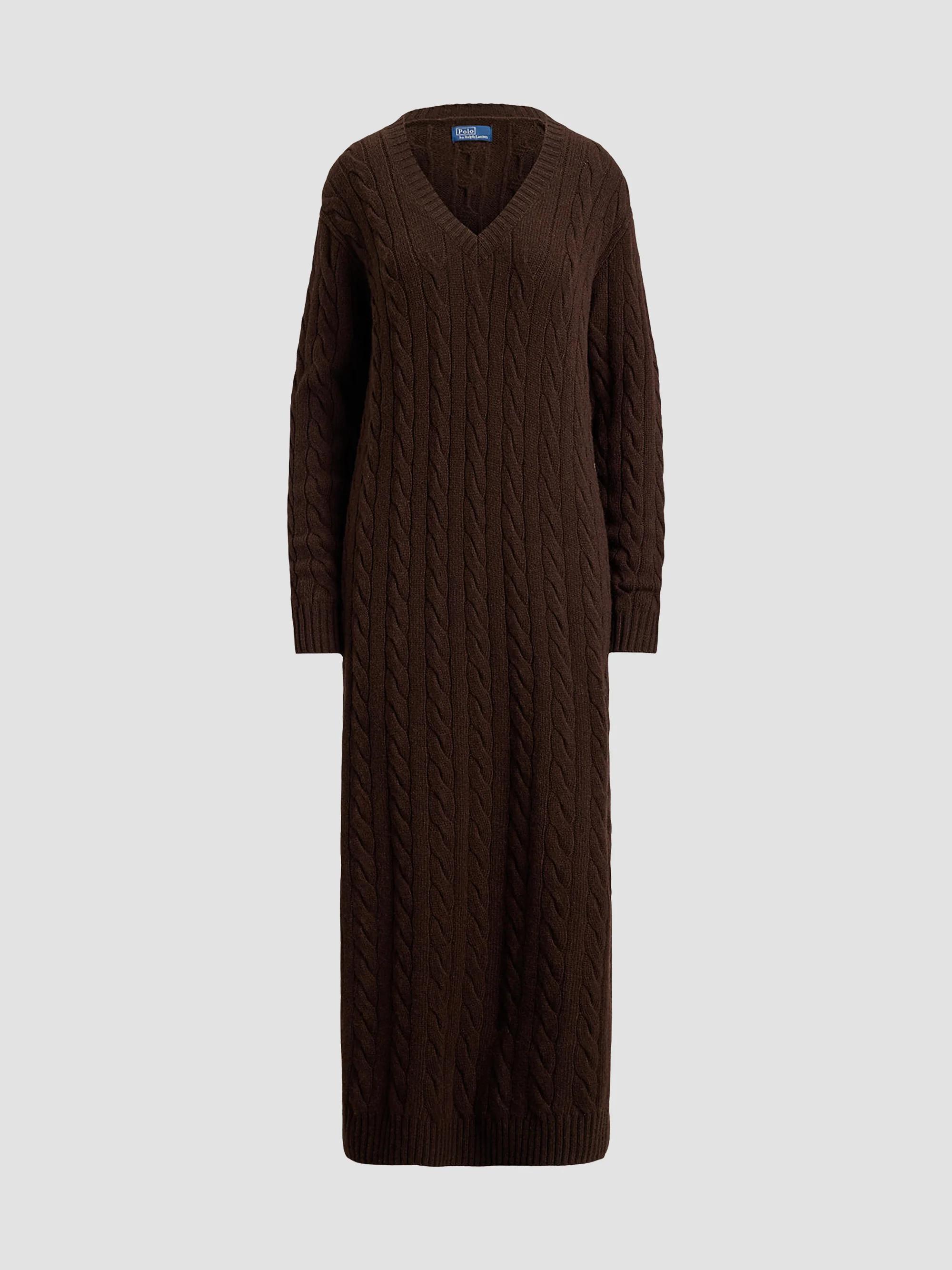 polo ralph lauren cable knit dress Cable-Knit Mixed-Media Midi-Dress Macys
