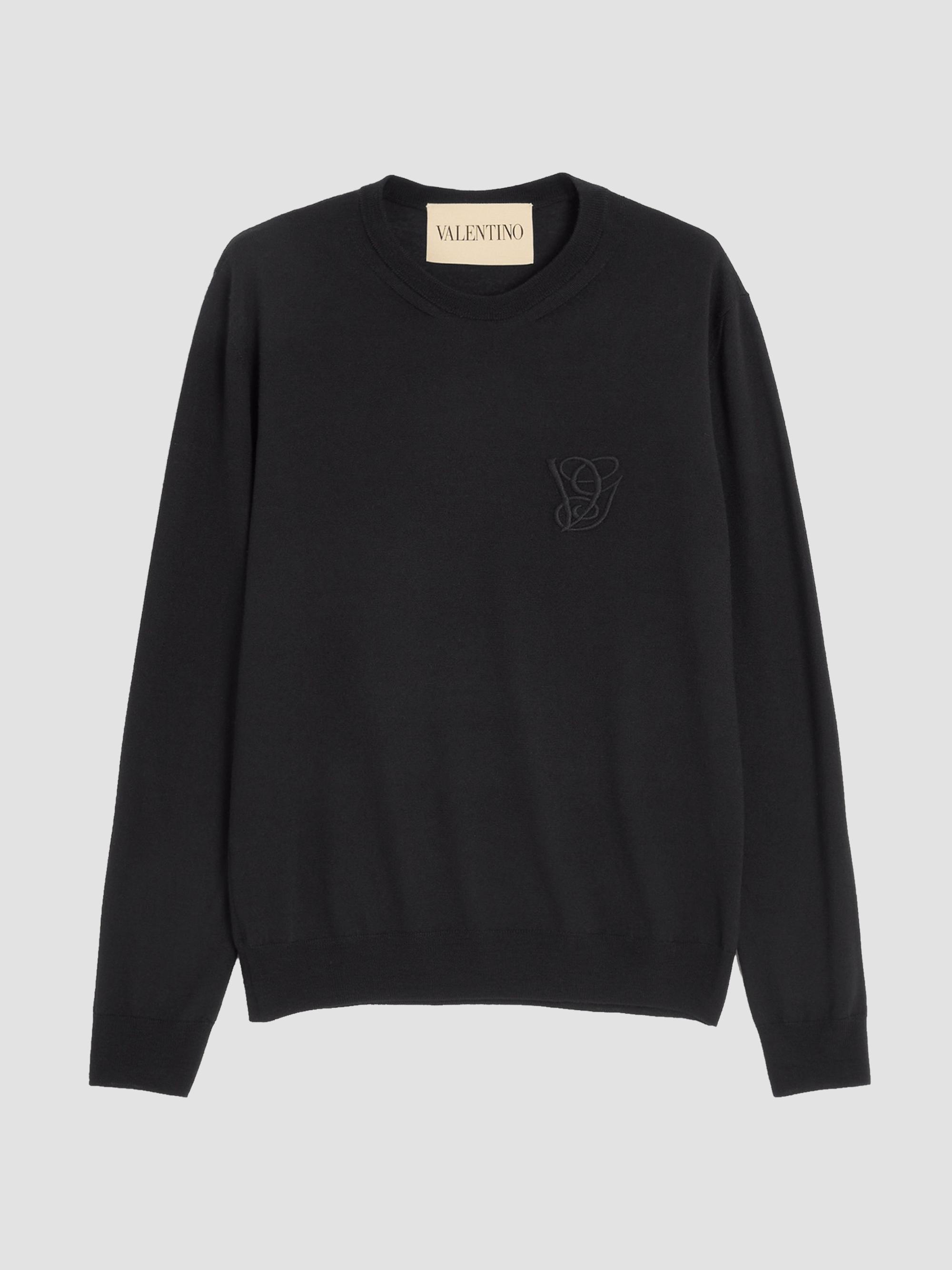 Valentino Garavani Toute La V Jacquard Wool Sweater | Saks Fifth