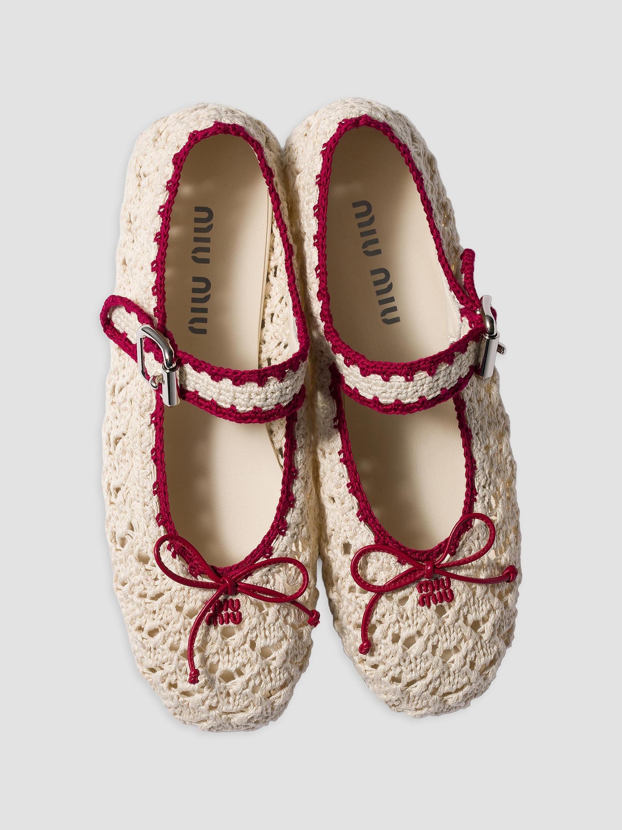Miu Miu Crochet Ballerinas | Saks Fifth Avenue