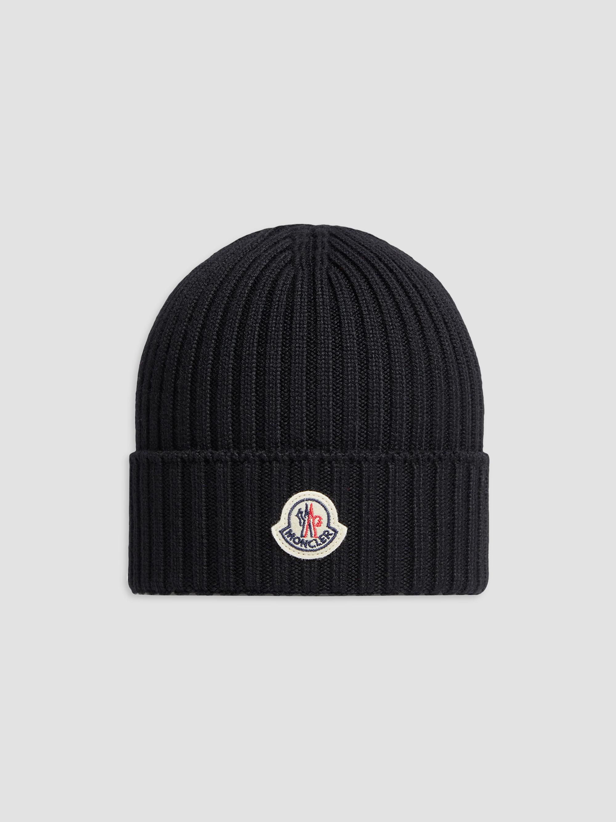 Moncler Little Girl's & Girl's Beanie Hat in Wool - Black | Thumbnail 4