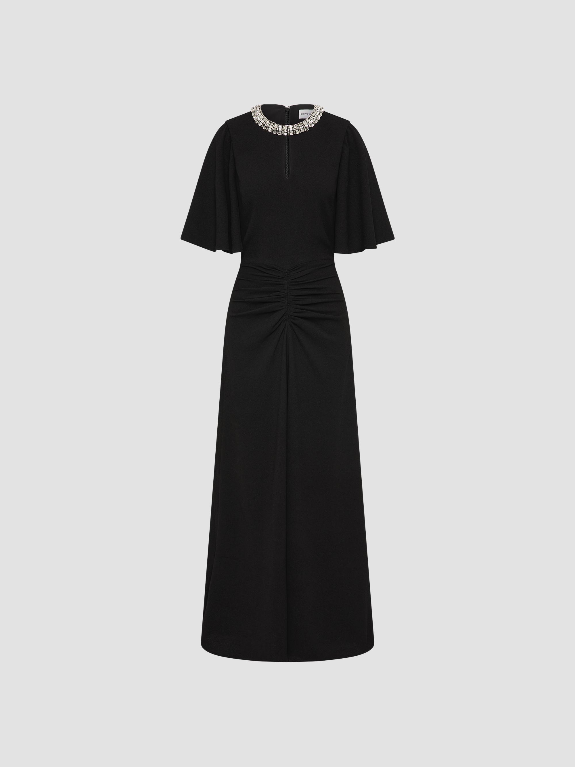 Rebecca Vallance Noire Lace Column Gown