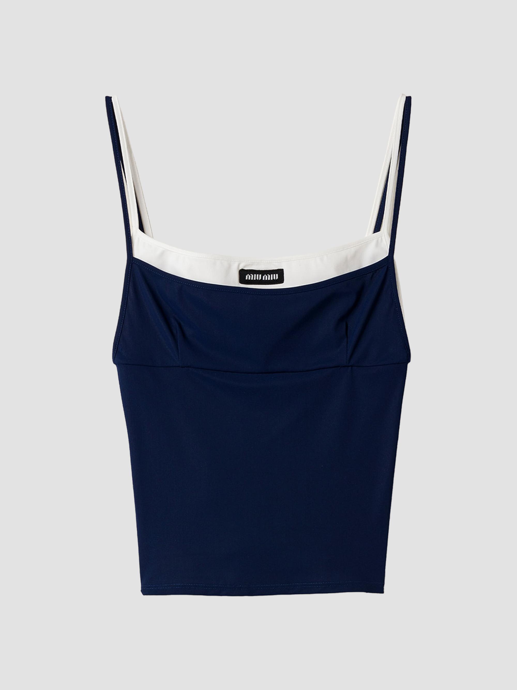 Miu Miu Cropped Chambray Tie Shirt | Saks Fifth Avenue