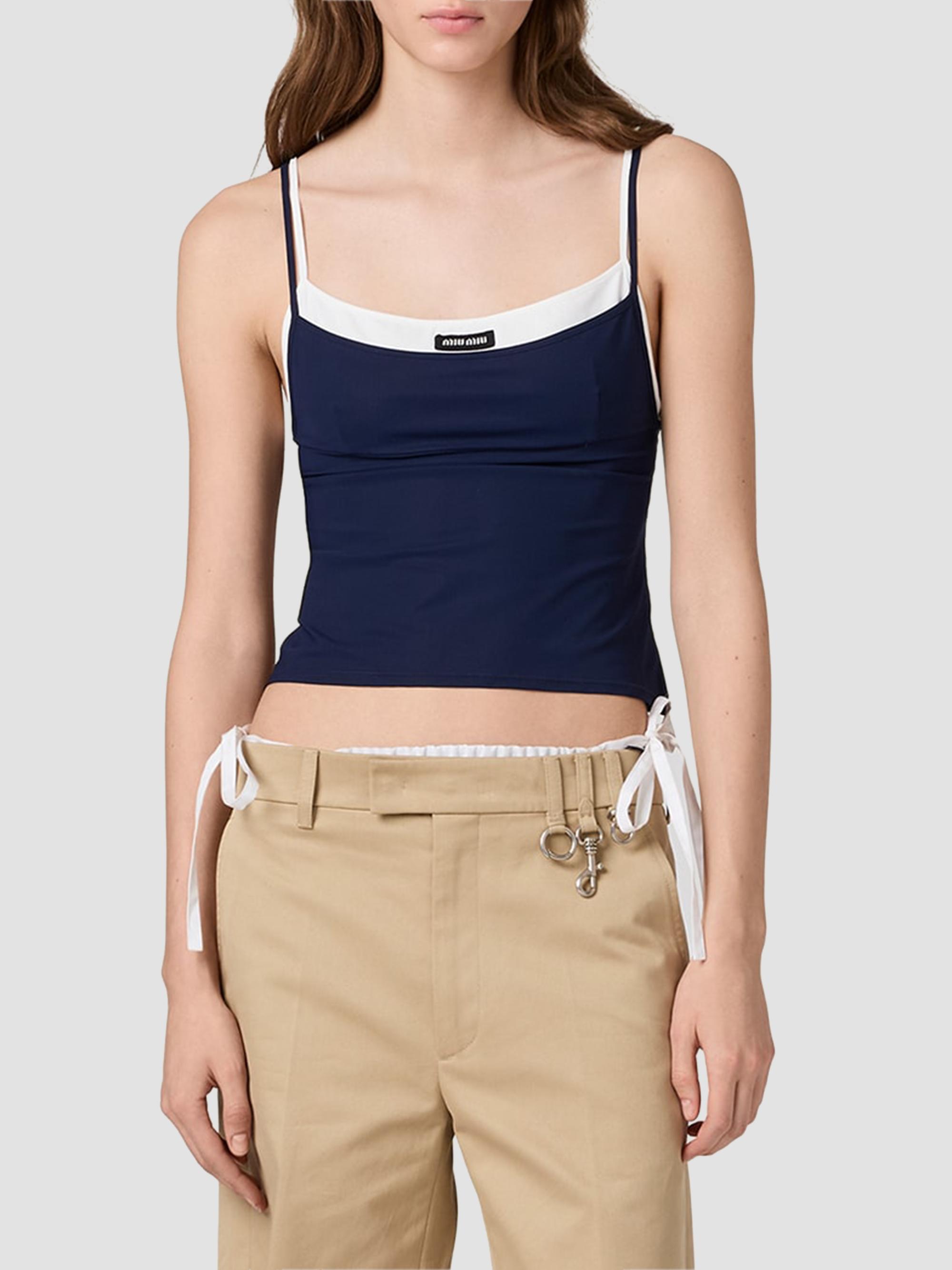 Miu Miu Stretch Jersey Top | Saks Fifth Avenue