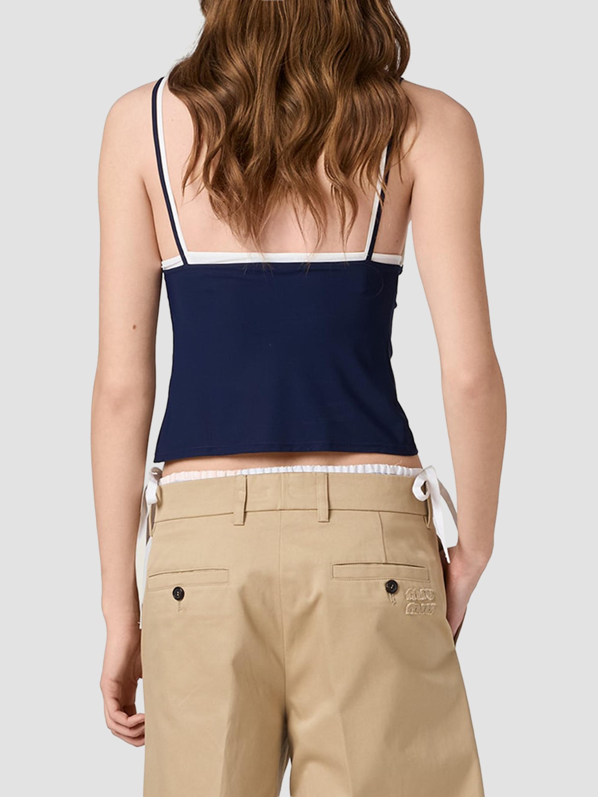 Miu Miu Stretch Jersey Top | Saks Fifth Avenue