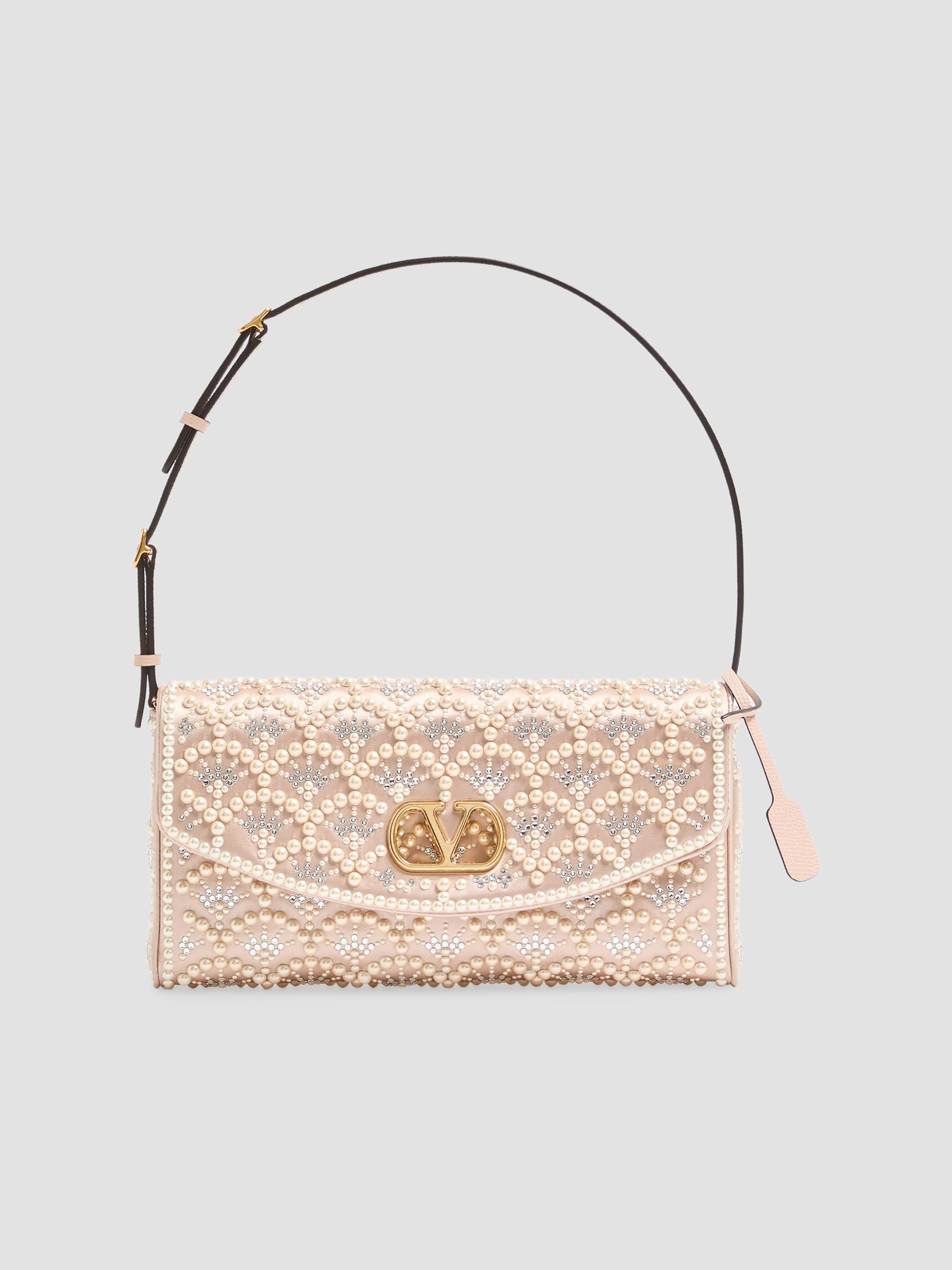 VALENTINO GARAVANIバッグ 外袋付き Valentino Garavani Shoulder Bag with Pearls and Rhinestones | Saks