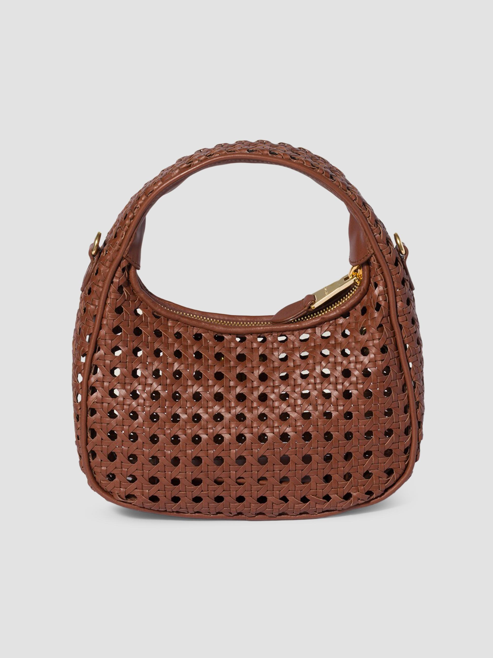 Miu Miu Wander Woven Leather Top Handle Bag | Saks Fifth Avenue