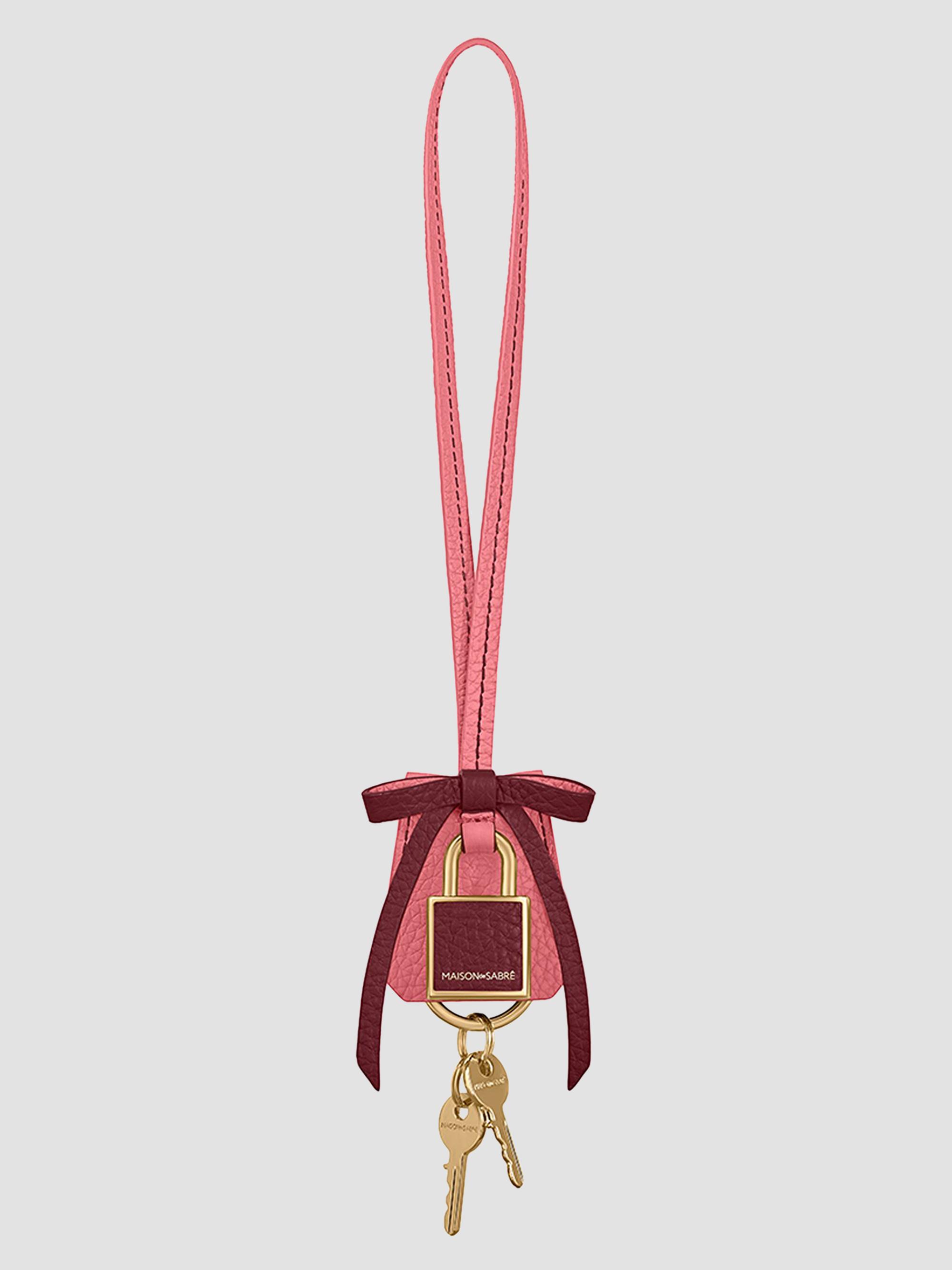 Maison de Sabre Women's The Bow Padlock Charm - Candy Plum | Thumbnail 7