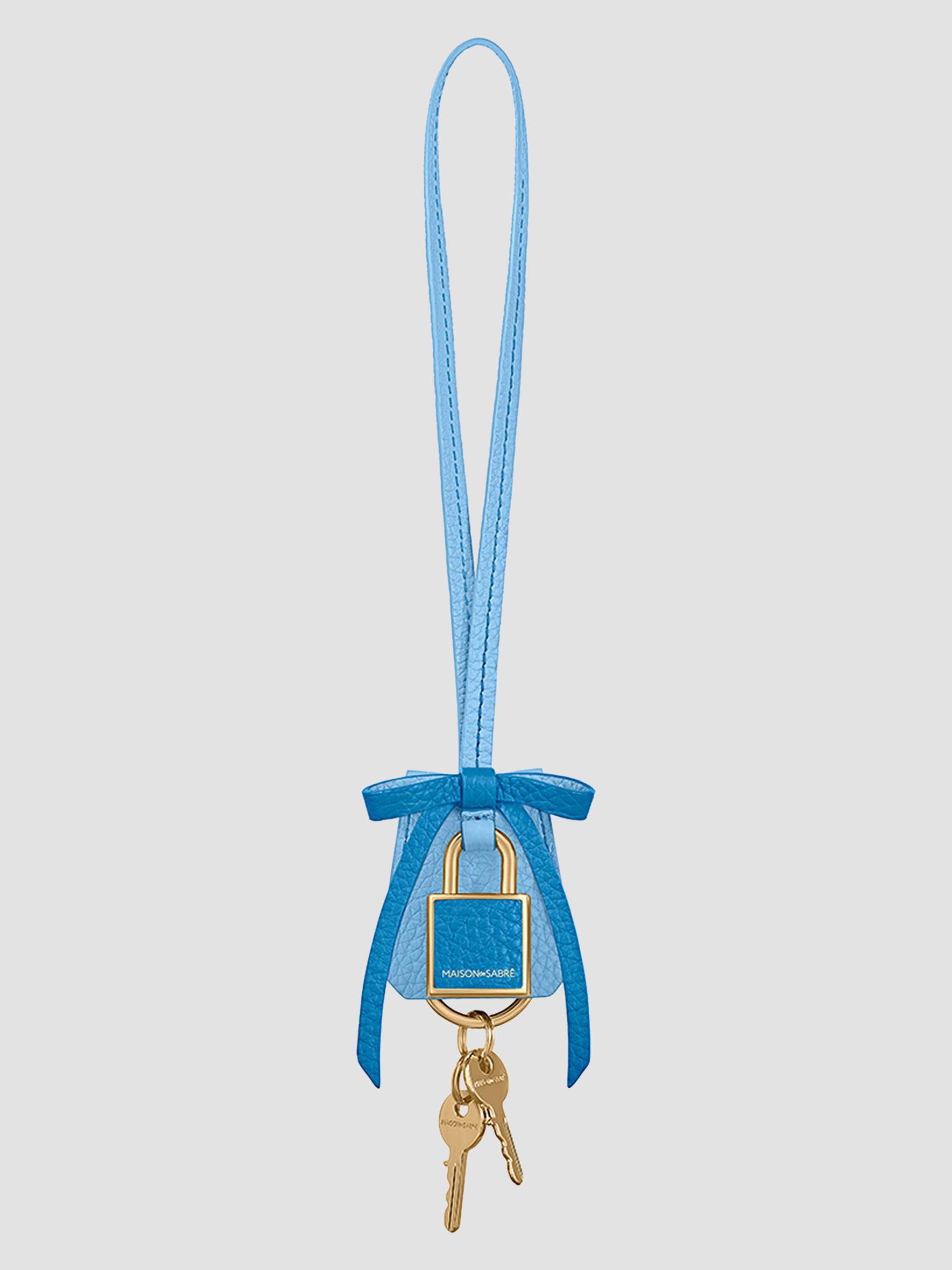 Maison de Sabre Women's The Bow Padlock Charm - Sky Lapis | Thumbnail 6