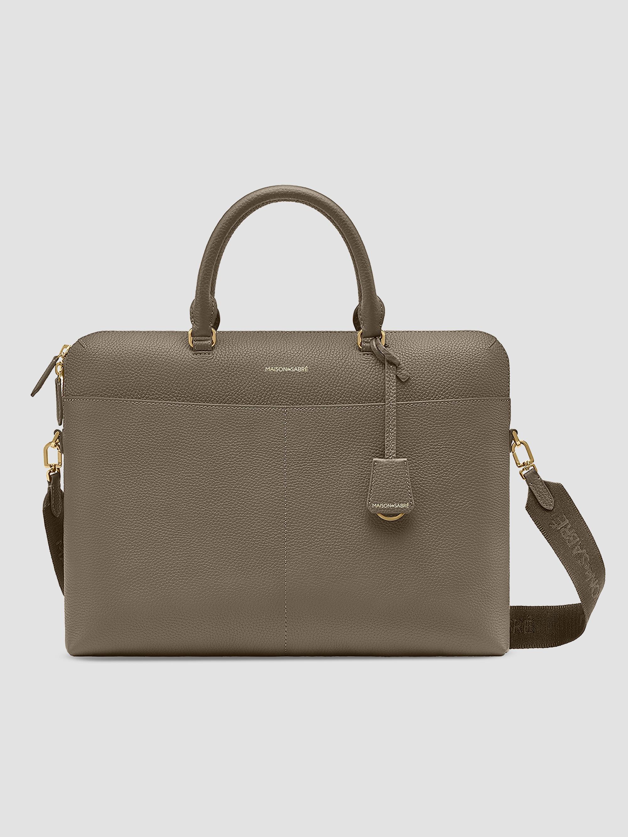 Maison de Sabre Leather Laptop Bag | Saks Fifth Avenue