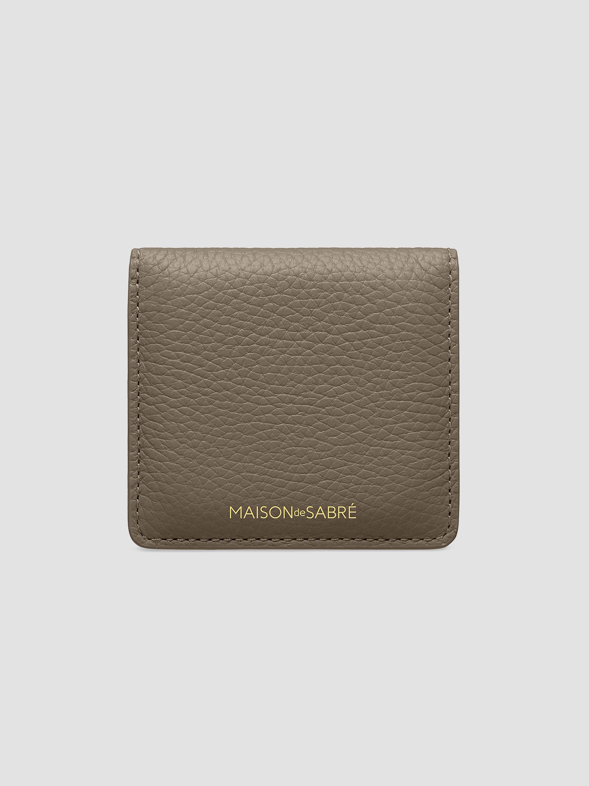 Maison de Sabre Leather Compact Mirror - Cashmere Matcha | Thumbnail 6