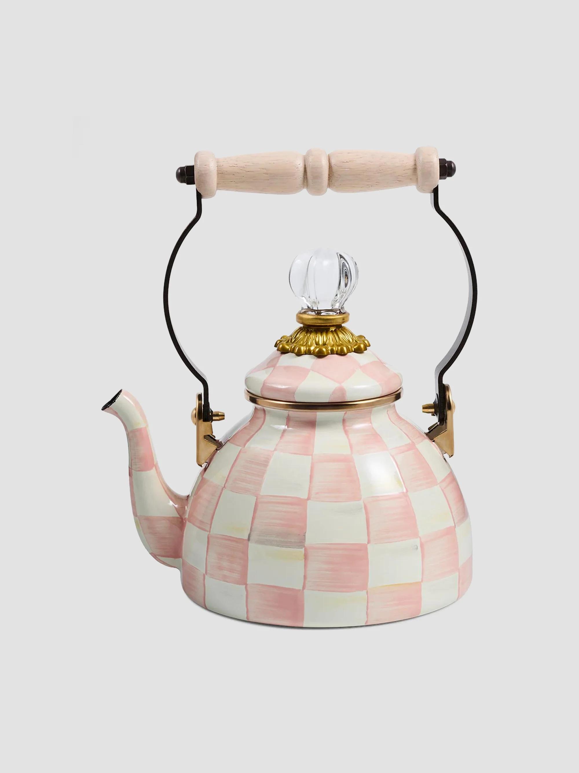 MacKenzie-Childs Rosy Check Kettle/1 Qt. | Saks Fifth Avenue