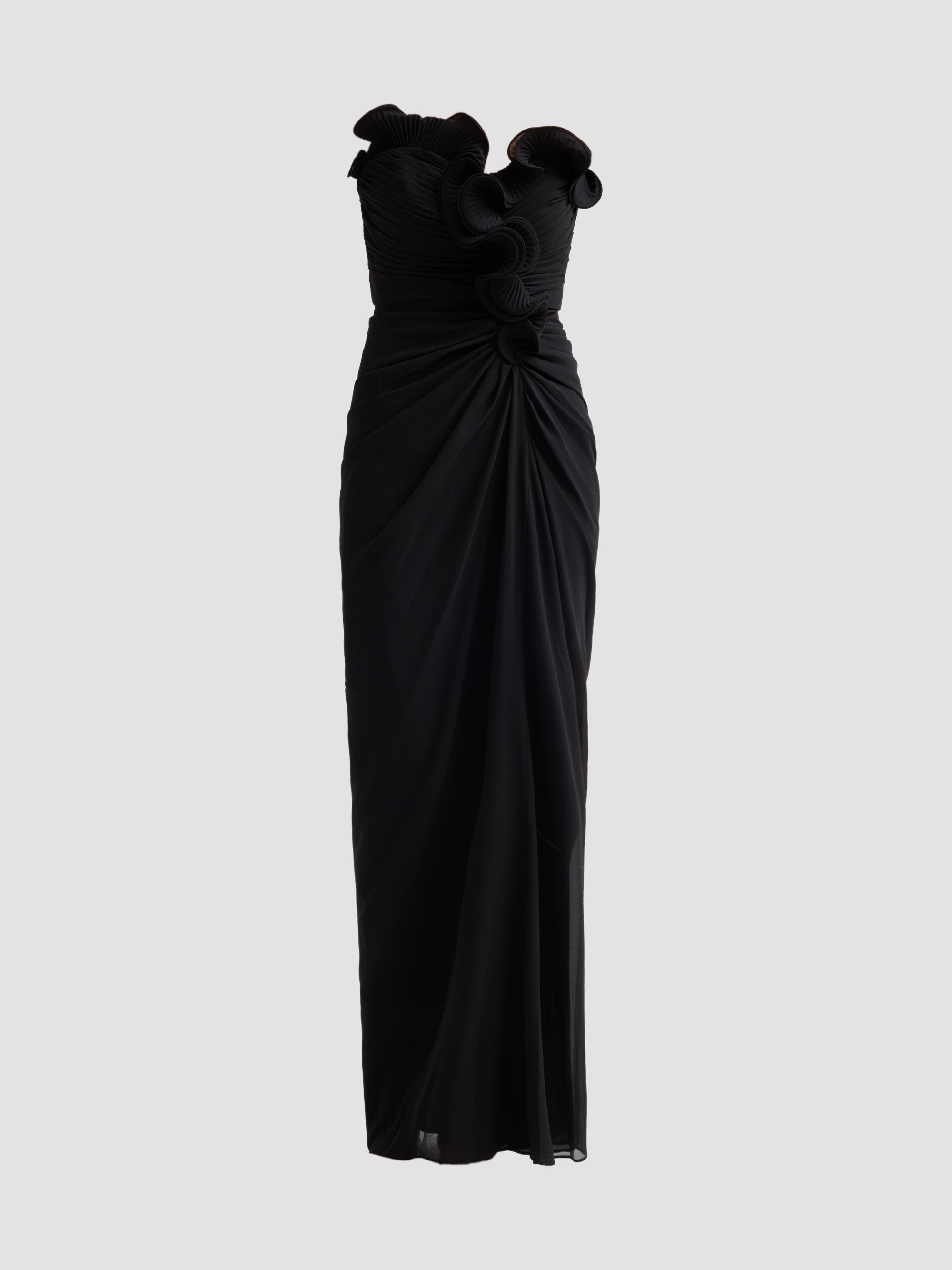 black designer dresses Midnight Bloom Taffeta Strapless Mini Dress  Party & Cocktail Wear Black / XXL With its elegant design and intricate spider detailing Designer Dresses for Every Occasion