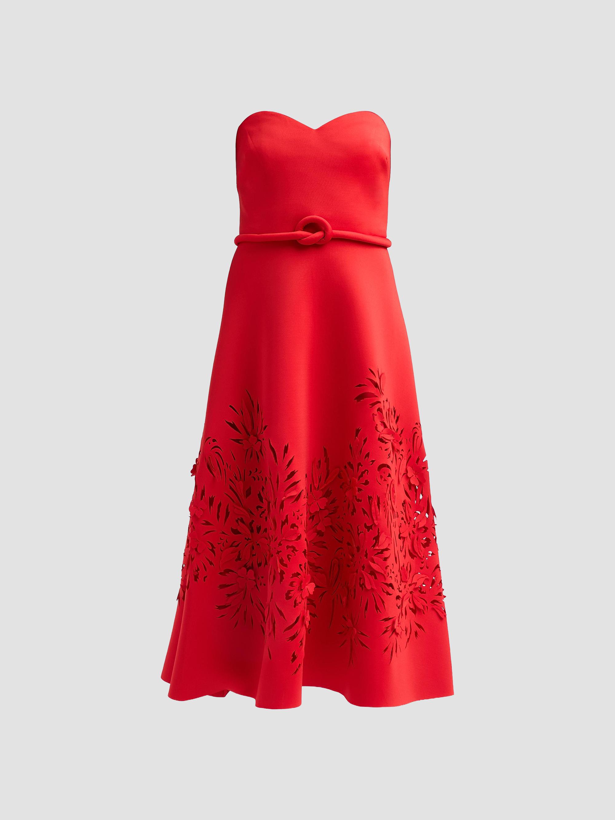 saks red dress 1970s 5th Ave Chiffon Maxi – Shrimpton Couture 100% silk Women's Red Designer Cocktail Dresses
