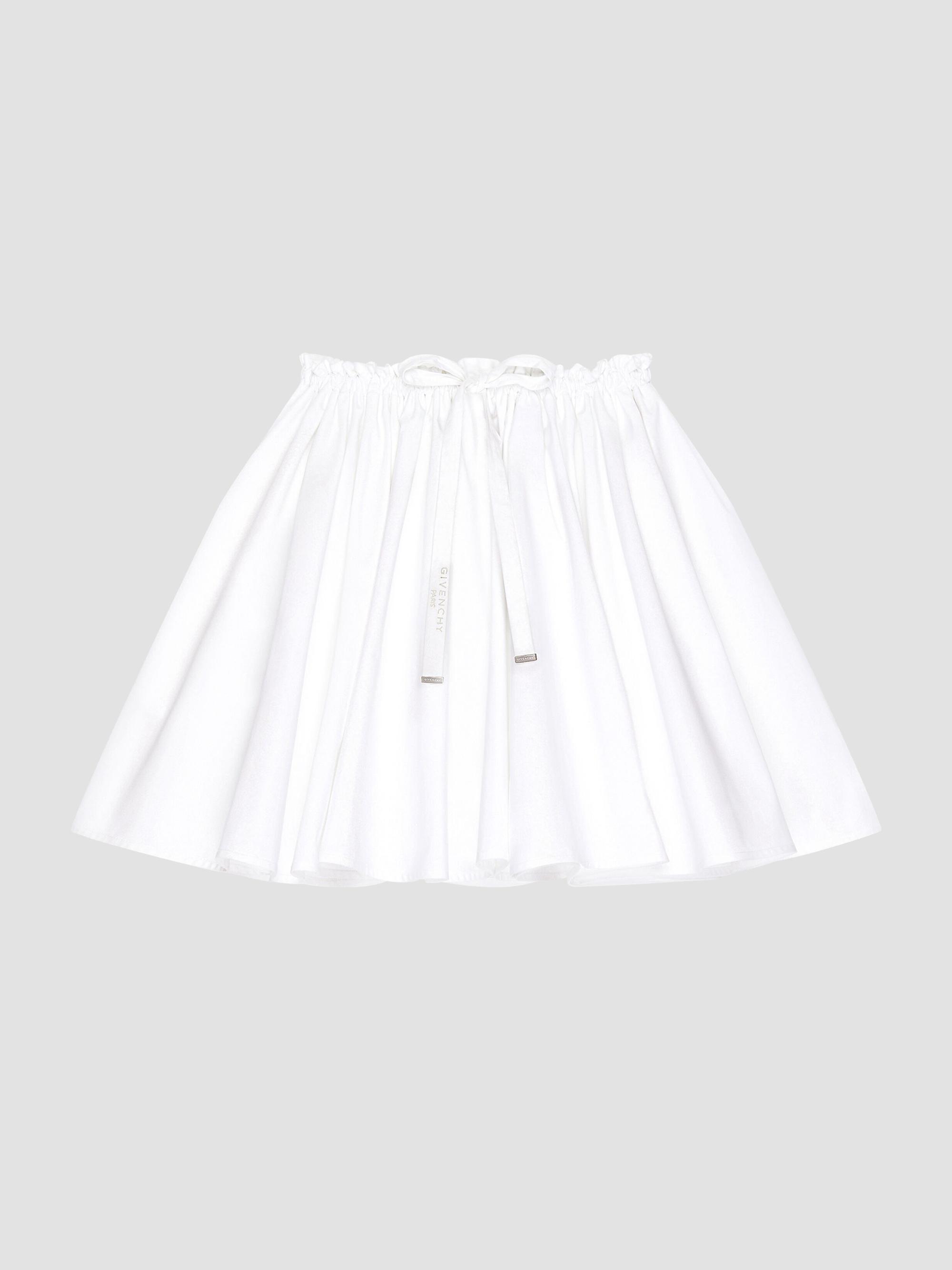 Givenchy Women's Mini Pleated Skirt in Poplin - White | Thumbnail 5
