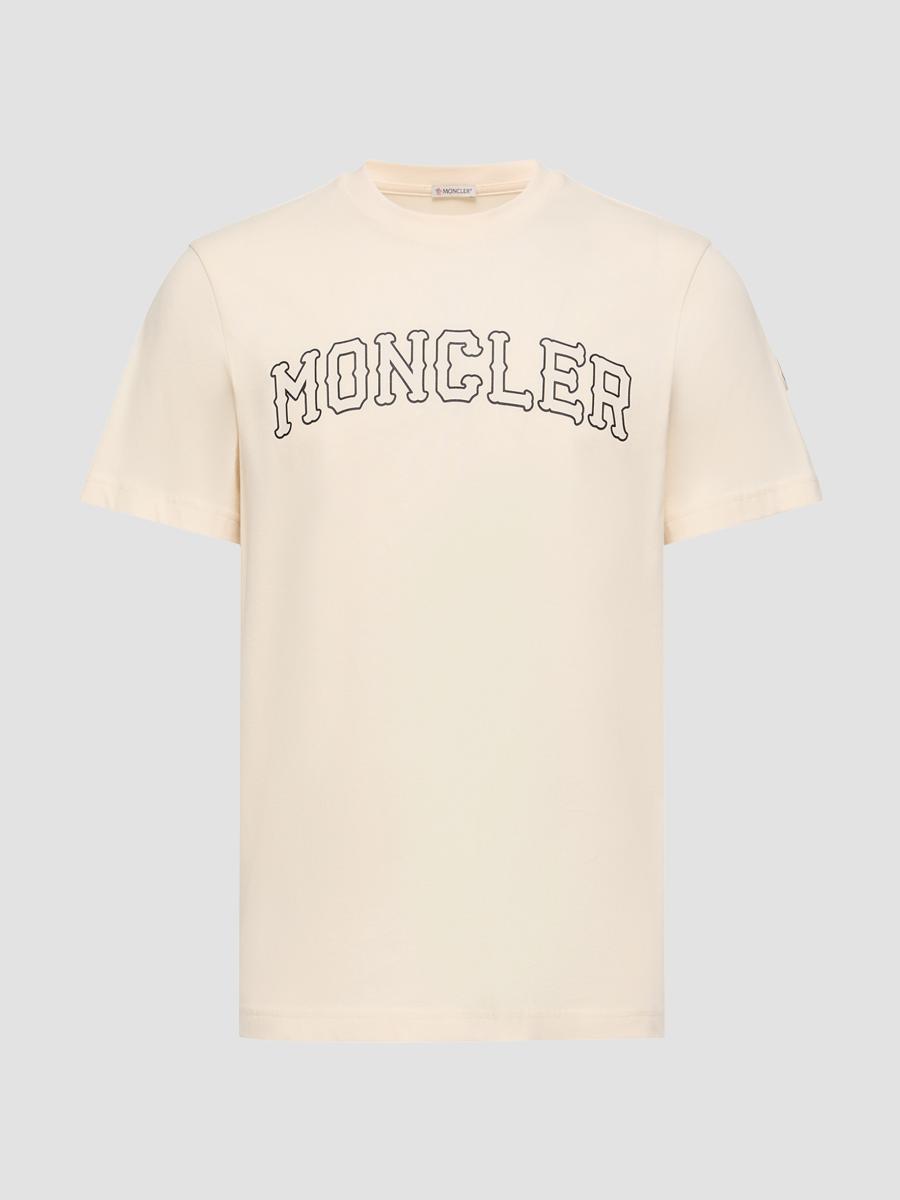 Moncler Men's Crewneck T-shirt In Cotton In Neutral