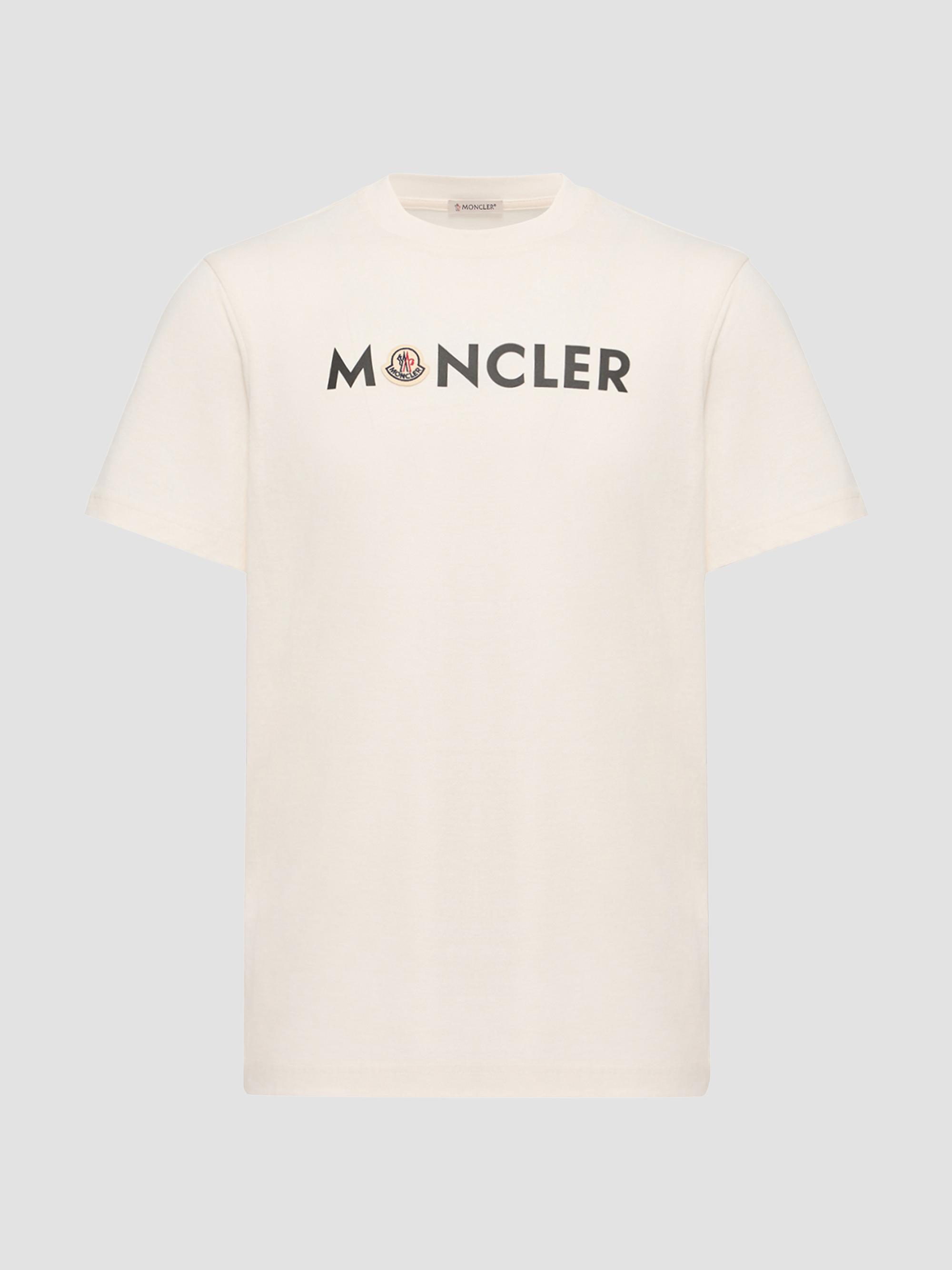 Moncler Men's Crewneck T-Shirt in Cotton - Beige | Thumbnail 5