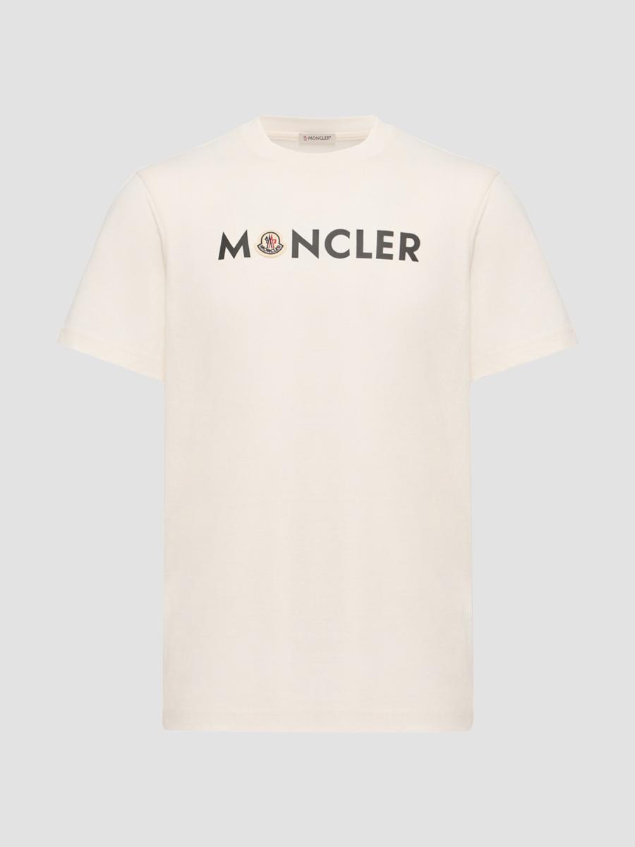 Moncler Men's Crewneck T-shirt In Cotton In Neutral