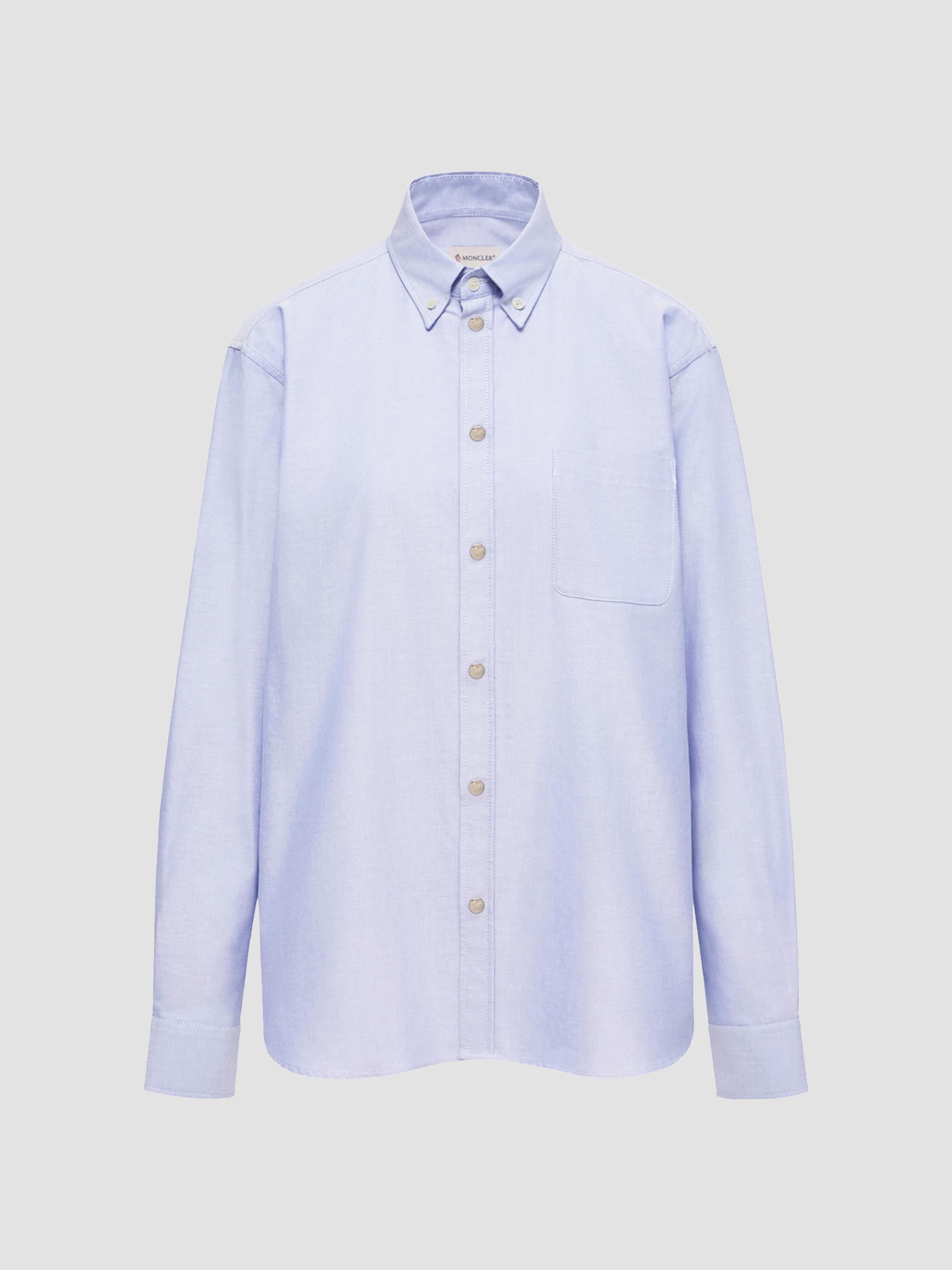 Moncler Men's Shirt in Cotton - Light Blue | Thumbnail 5