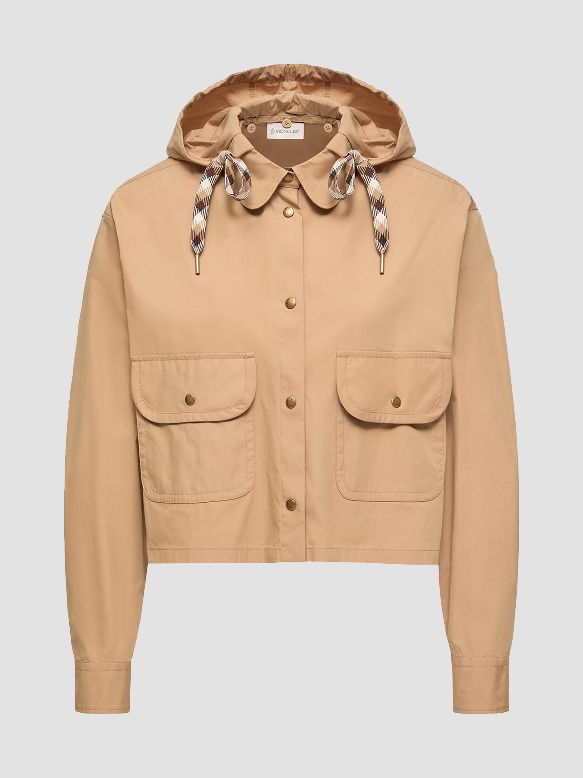 Moncler Women's Shacket in Cotton Blend - Beige | Thumbnail 5