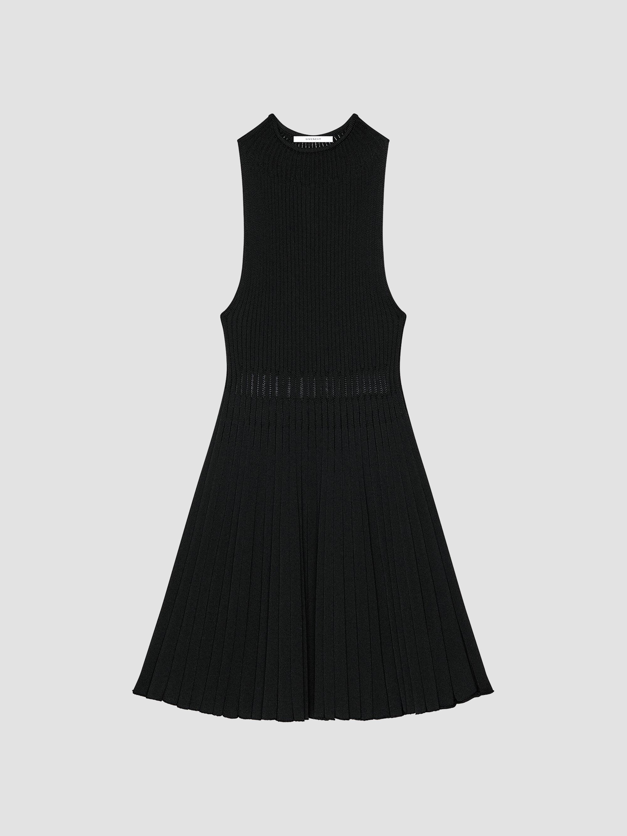Givenchy Women's Mini Dress in Knit with Sheer Details - Black | Thumbnail 7