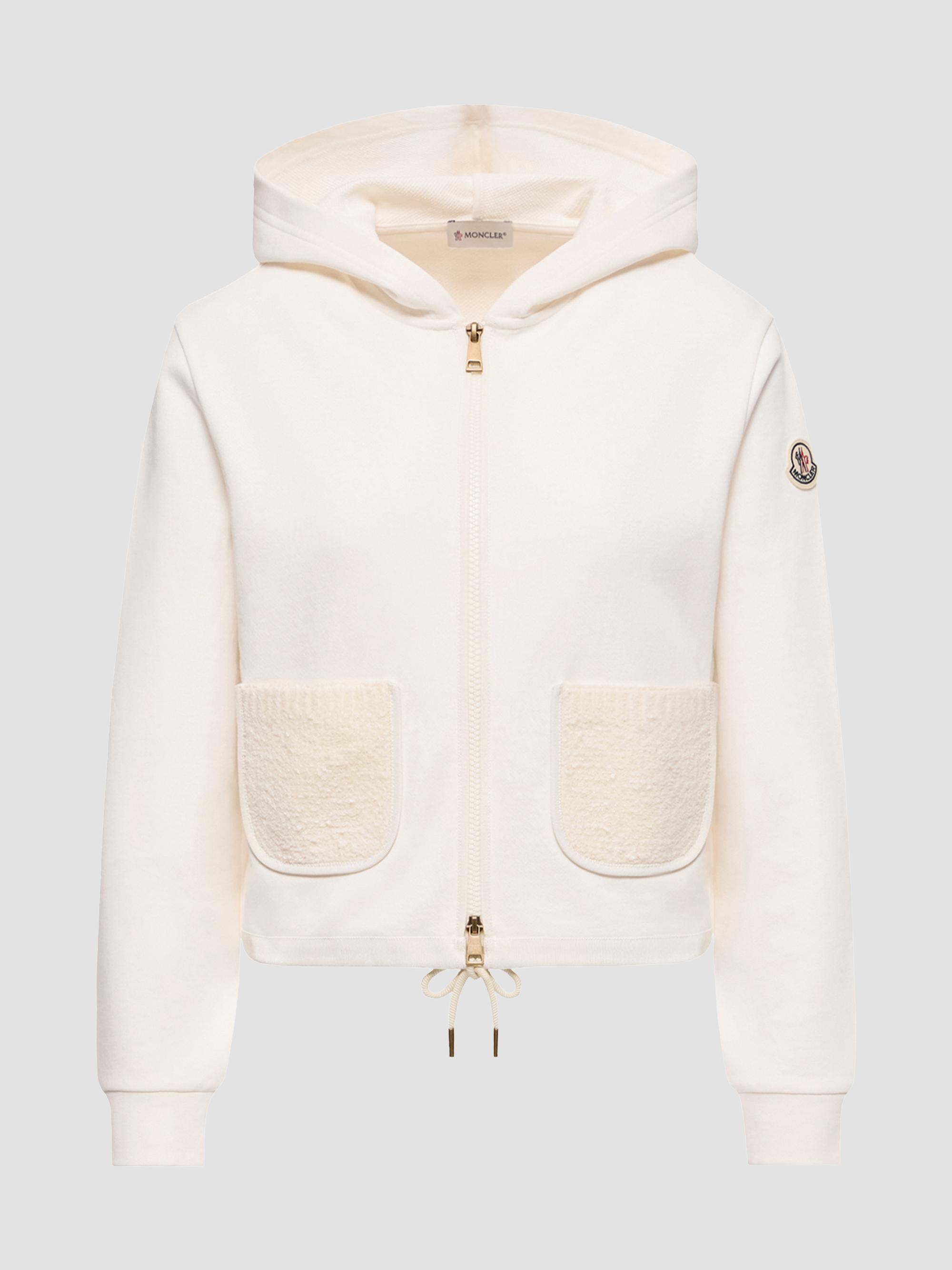 Moncler Women's Sweatshirt in Cotton Blend - Beige | Thumbnail 5