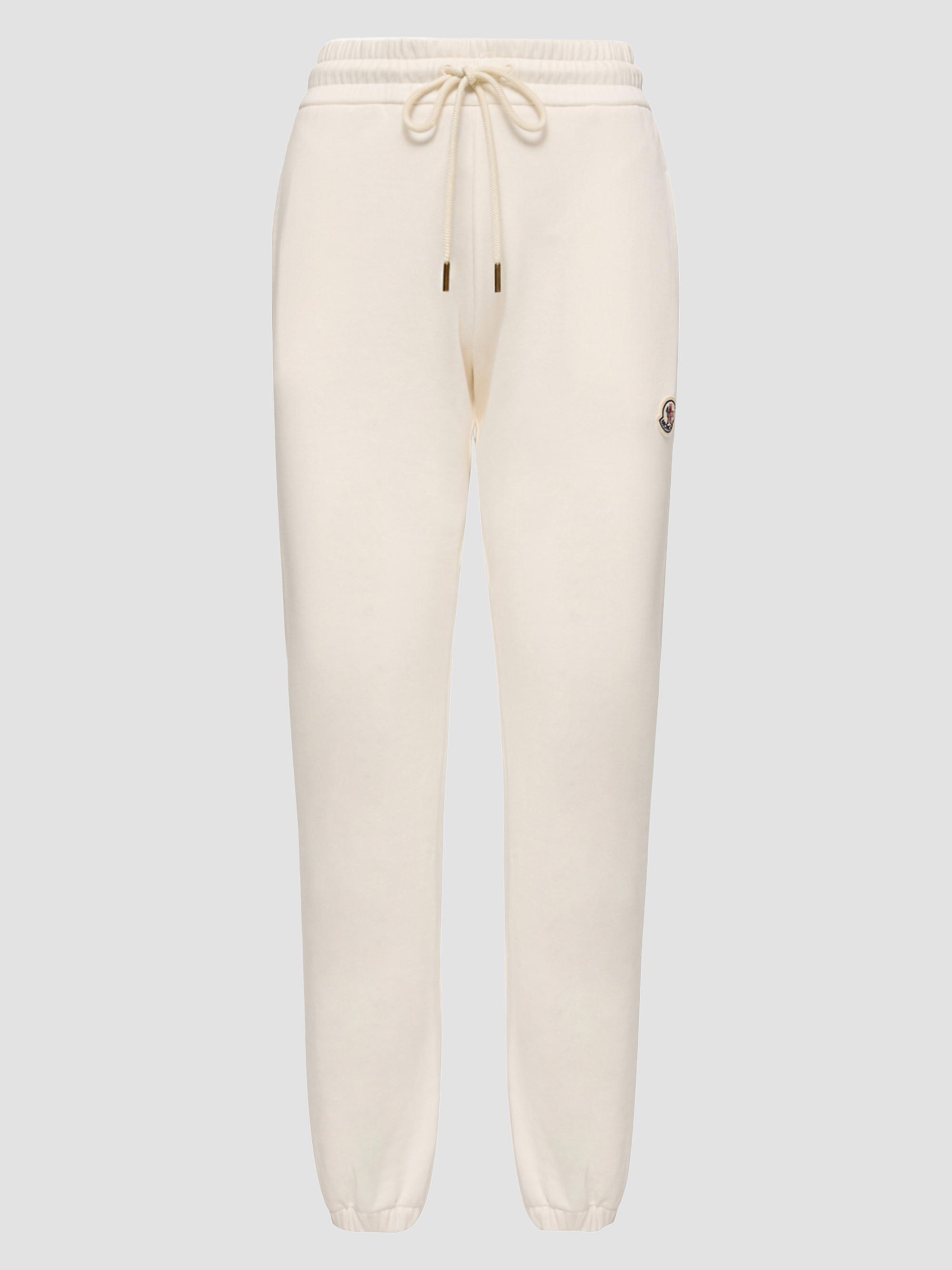 Moncler Women's Sweatpants in Cotton Blend Fleece - White | Thumbnail 5
