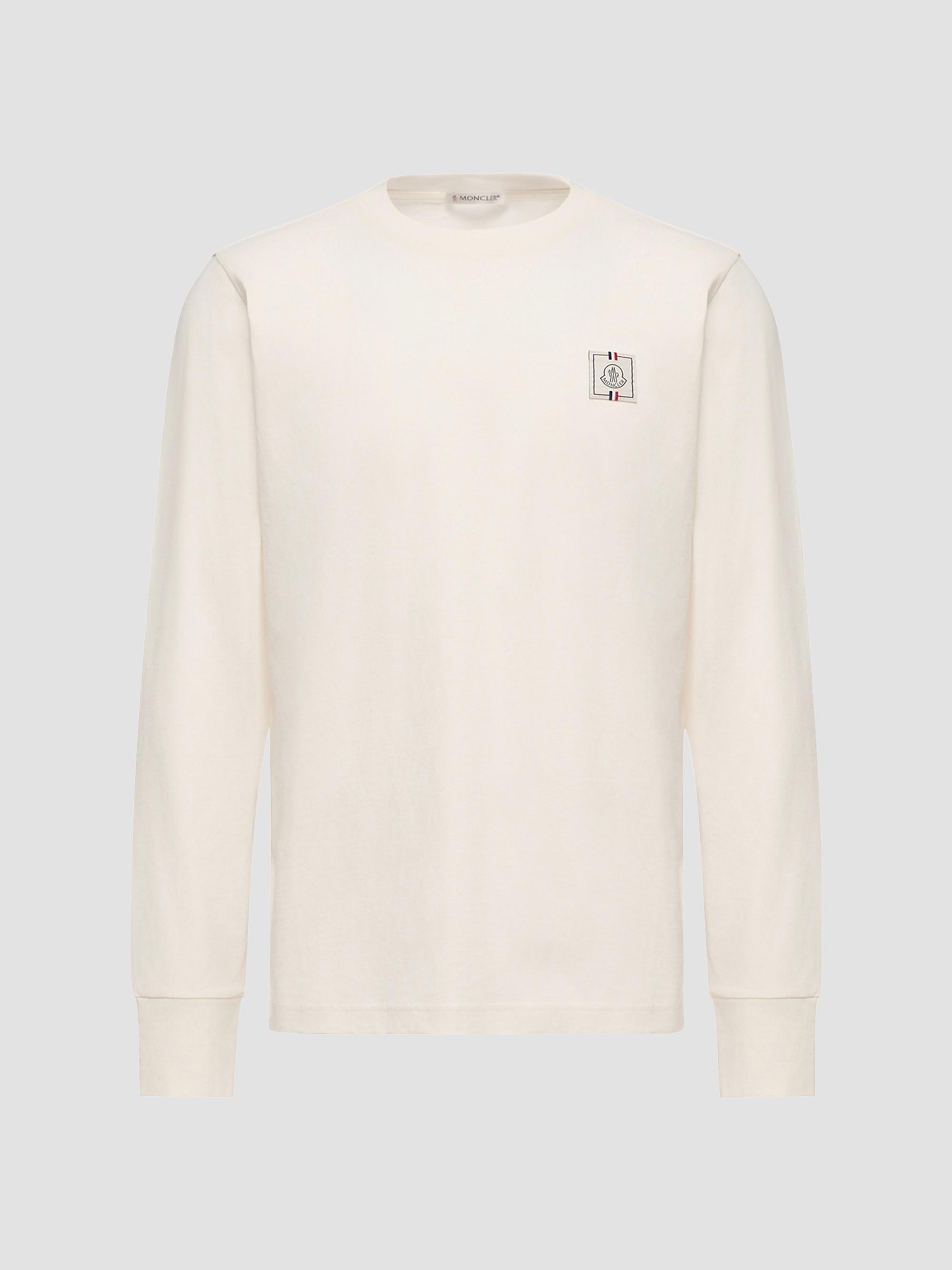 Moncler Men's Crewneck T-Shirt in Cotton - Off White | Thumbnail 5