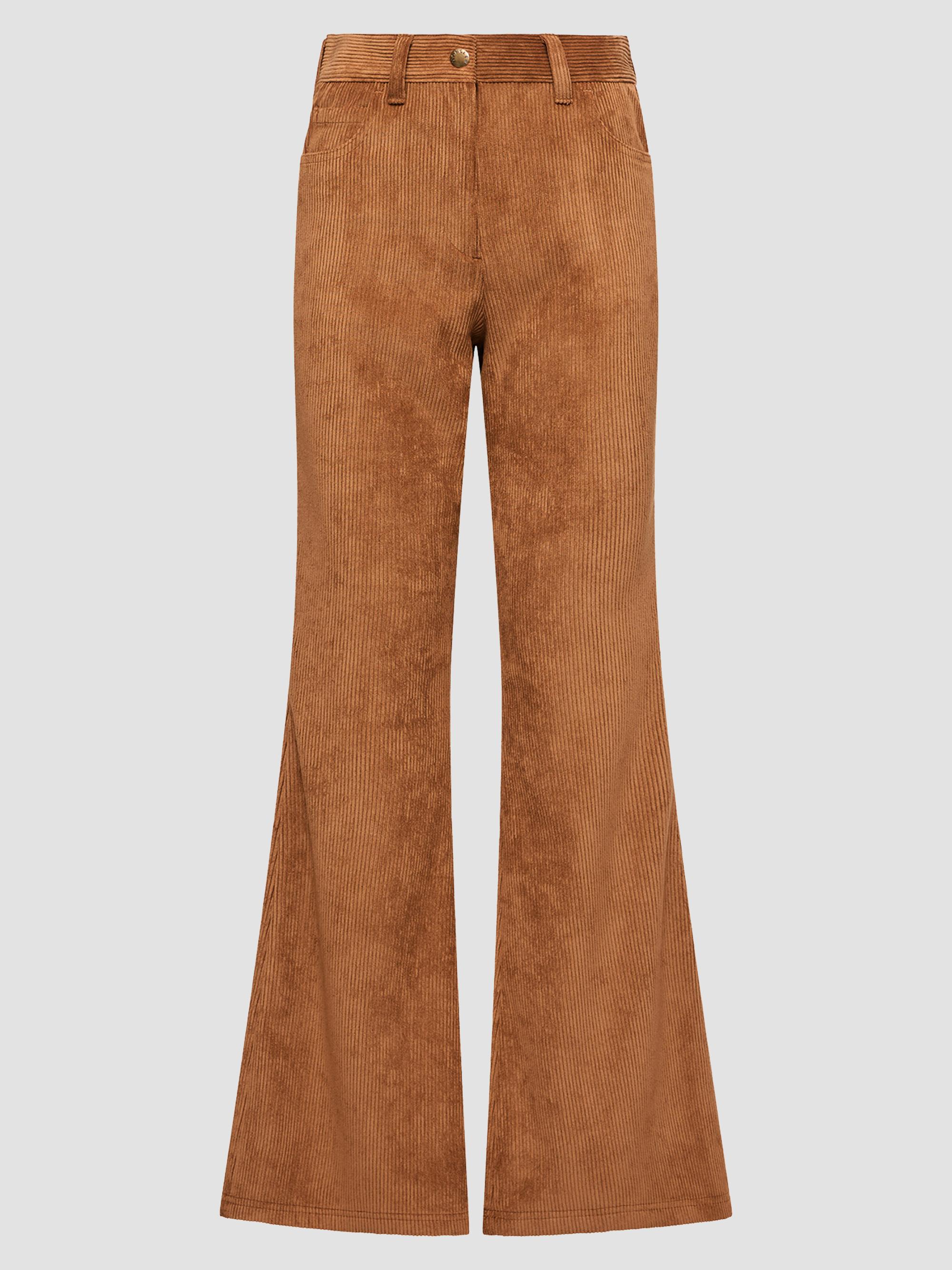 Moncler Women's Pants in Corduroy - Camel Beige | Thumbnail 5