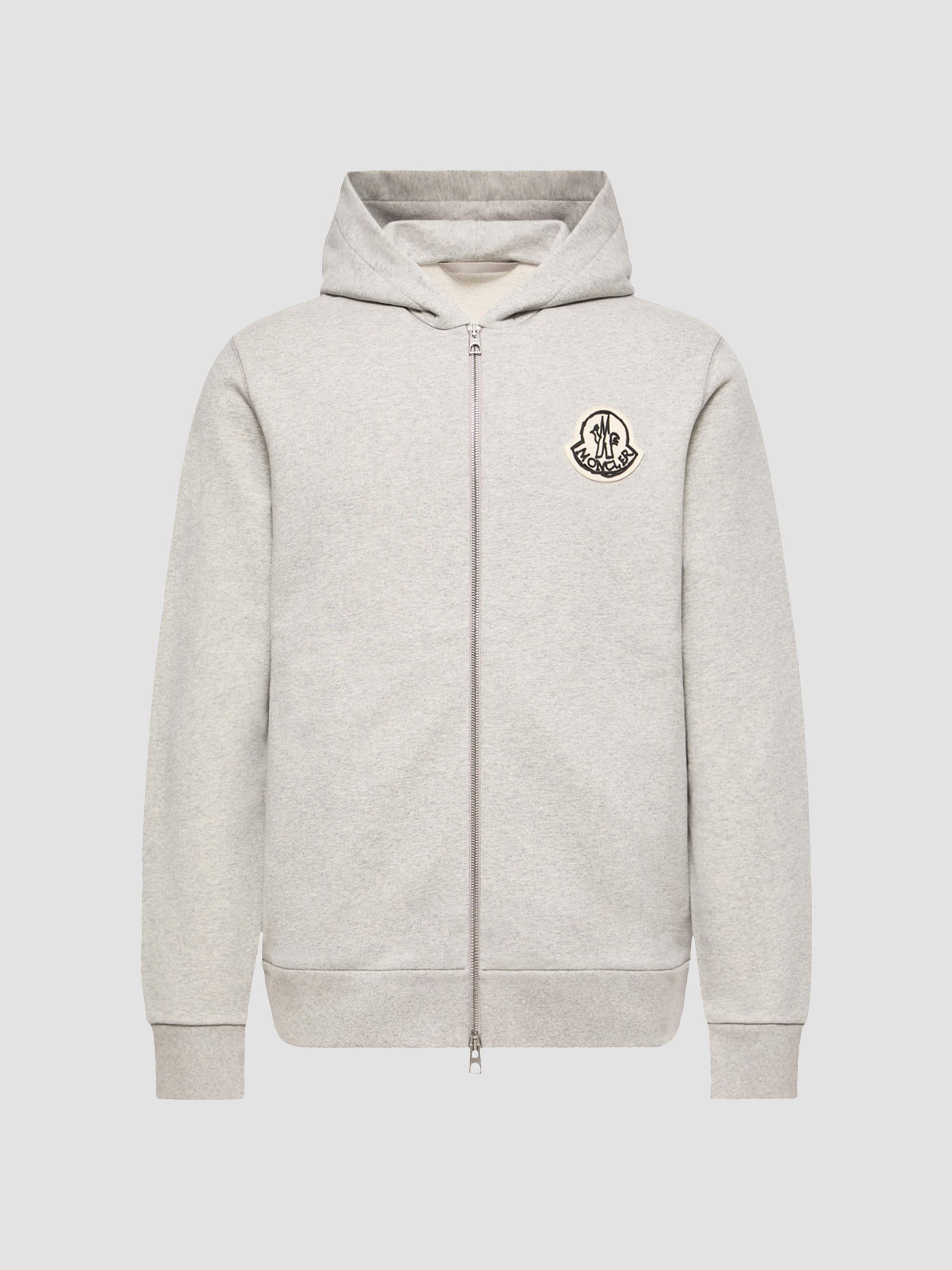 Moncler Men's Hoodie in Cotton - Gray | Thumbnail 5