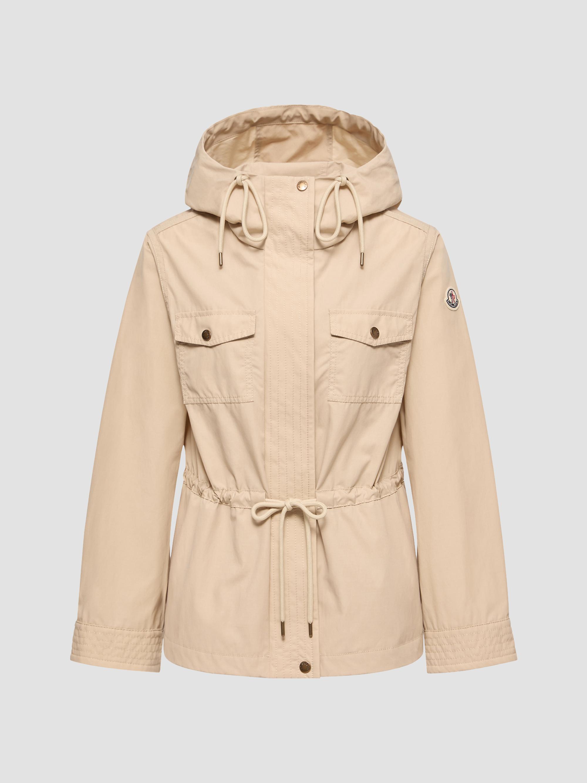 Moncler Women's Serin Parka Jacket in Cotton Blend - Light Beige | Thumbnail 5