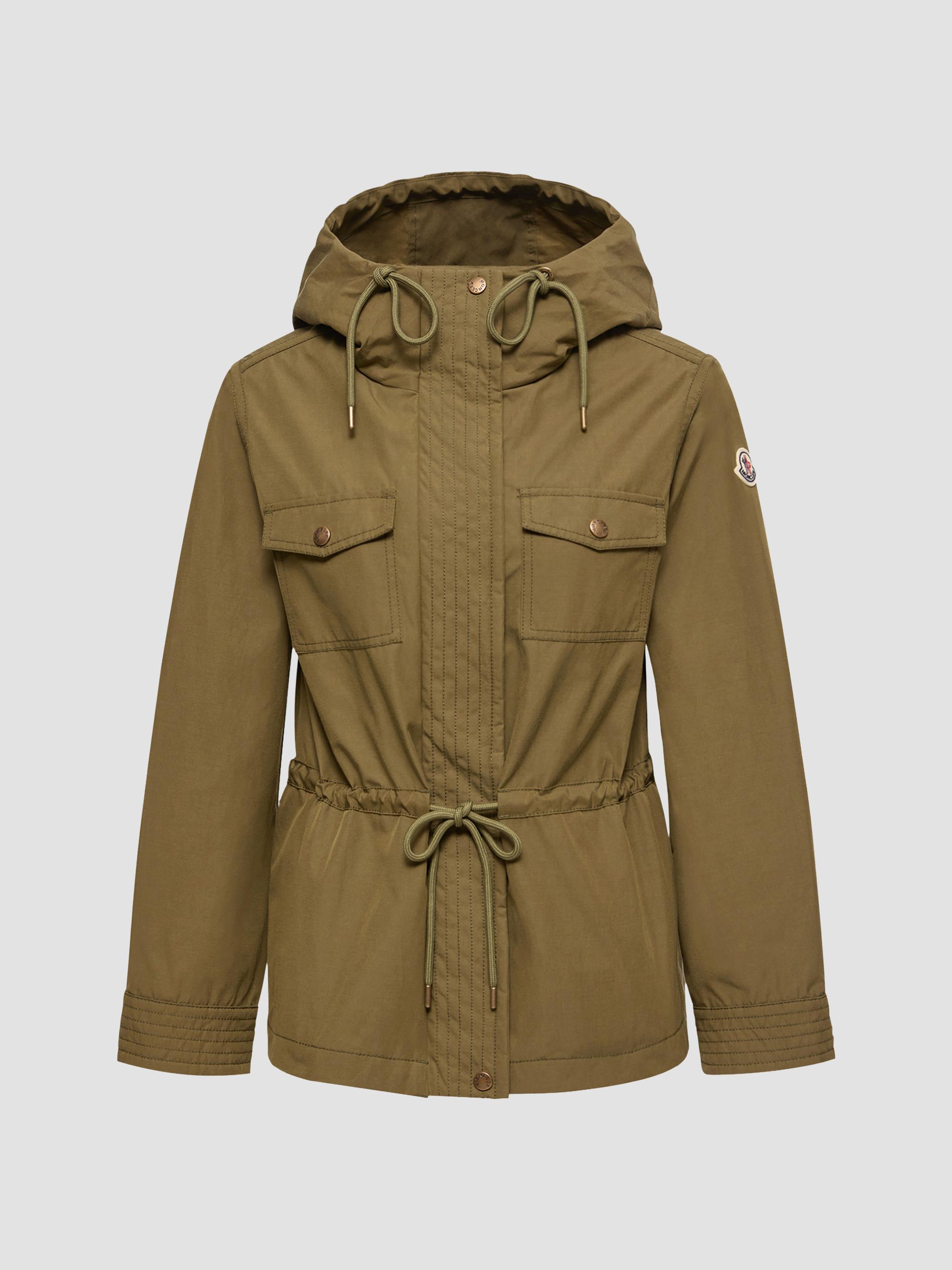 Moncler Women's Serin Parka Jacket in Cotton Blend - Olive Green | Thumbnail 5
