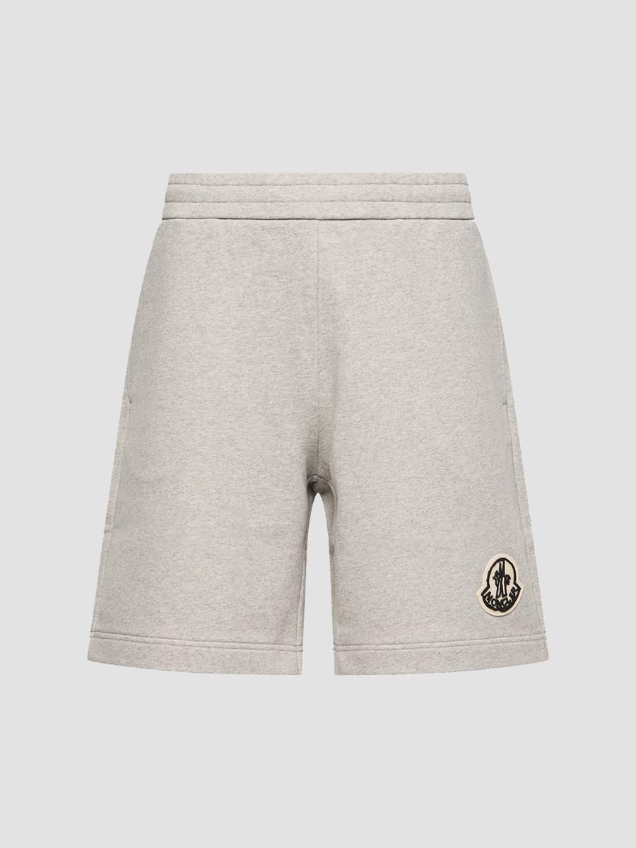 Moncler Men's Shorts In Cotton In Gray