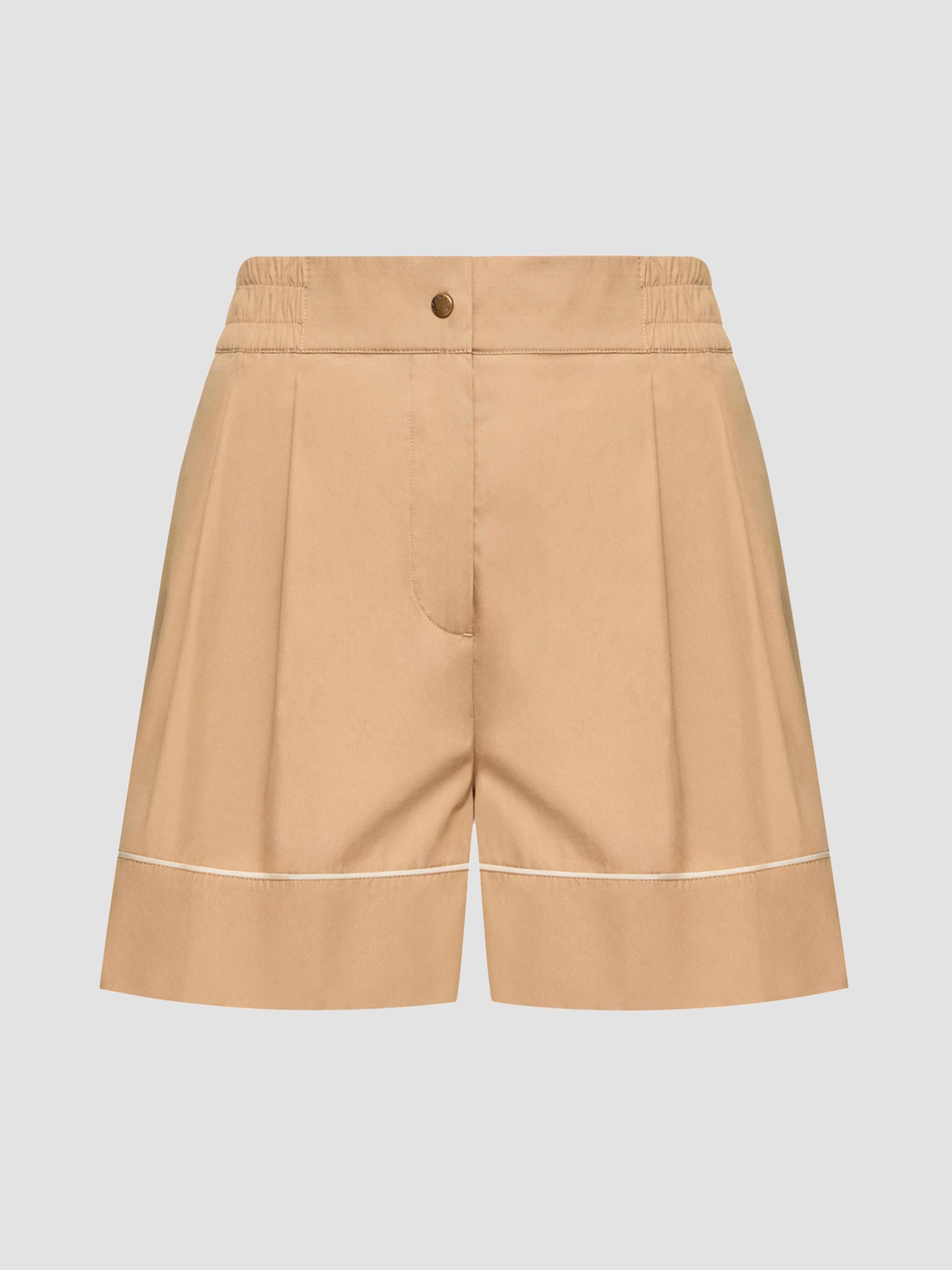 Moncler Women's Shorts in Cotton Blend - Beige | Thumbnail 5